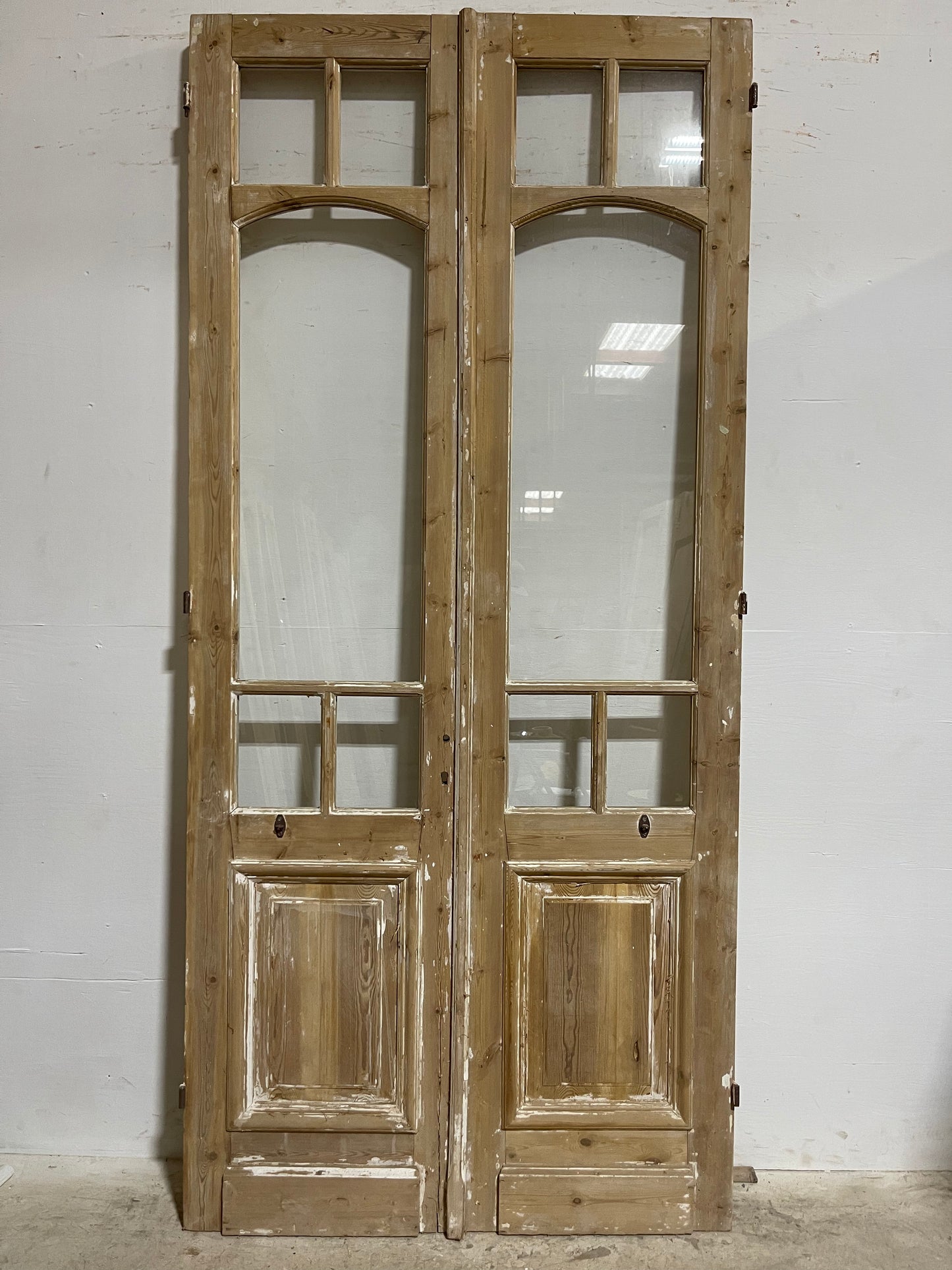 Antique French Panel Doors with Glass (101x44) J323