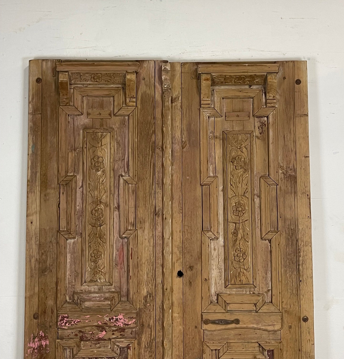 Antique  French Panel Doors with Carving  (93 x 54) N006