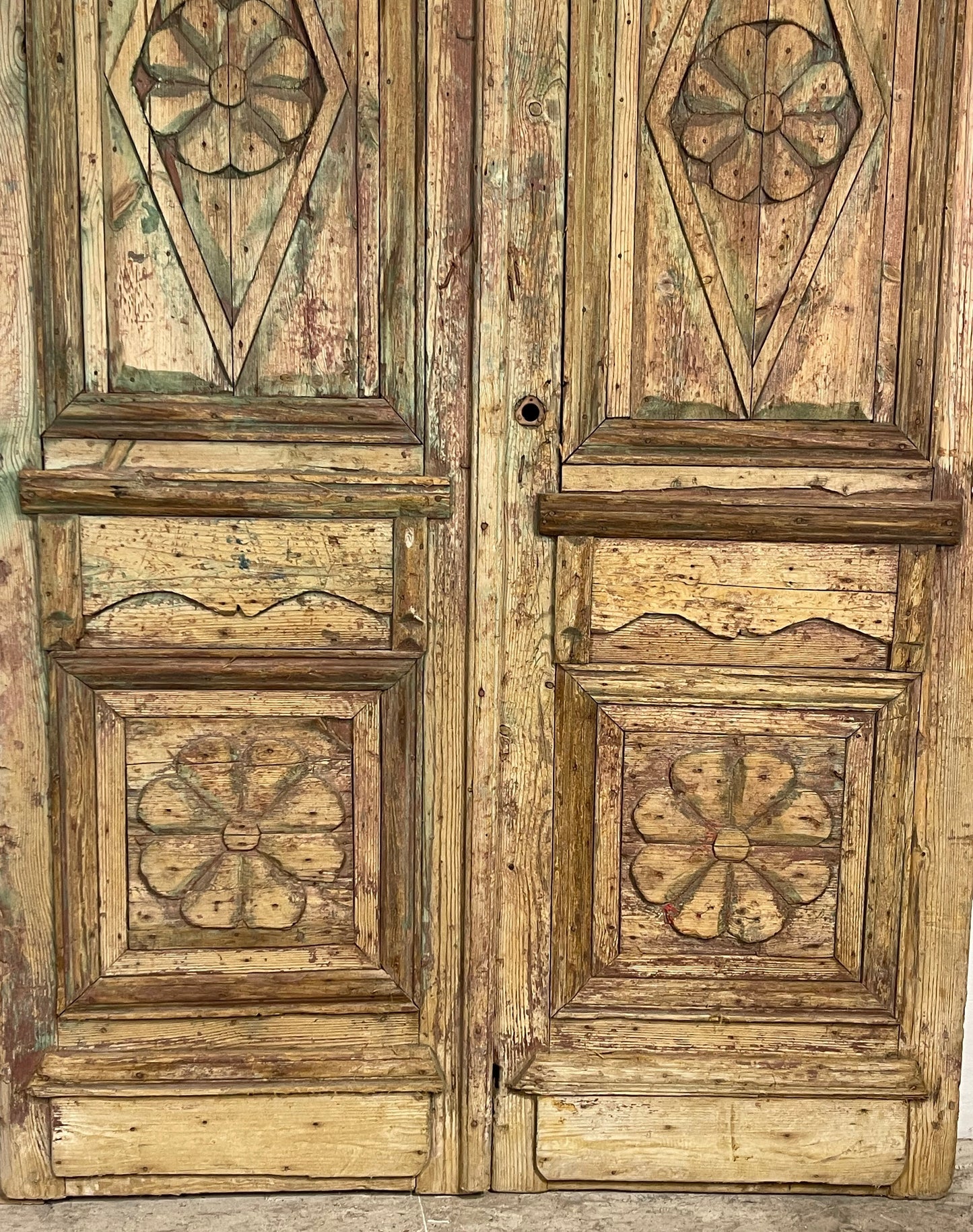 Antique  French Panel Doors with Carving  (98 x 58.5) M038