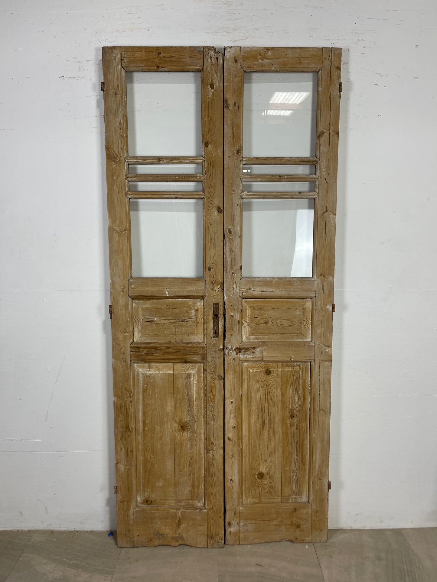 Antique French panel doors with Glass (88.75 x 40) O92