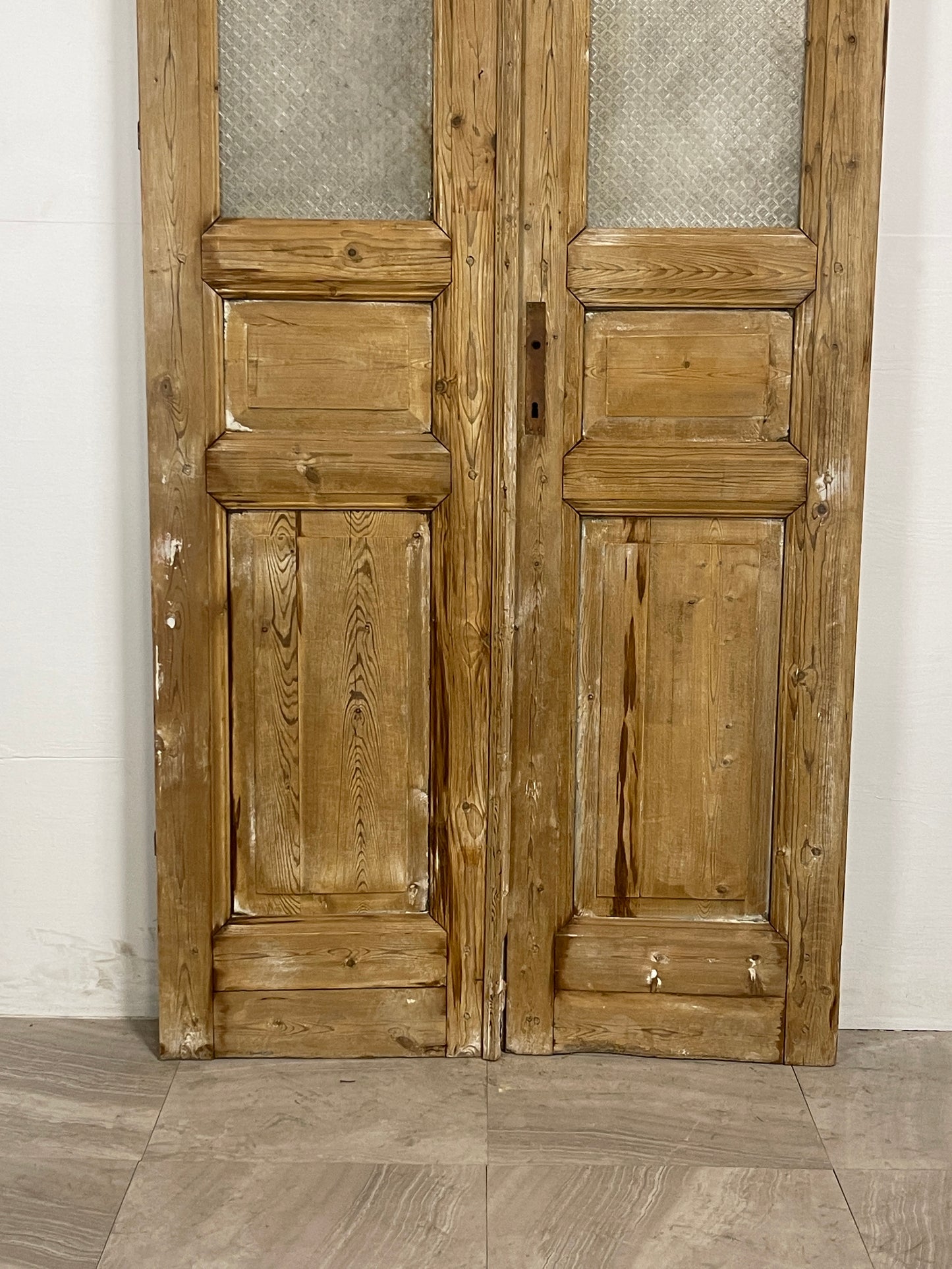 Antique French Panel Doors with Glass   (96.25 x 40)   N035