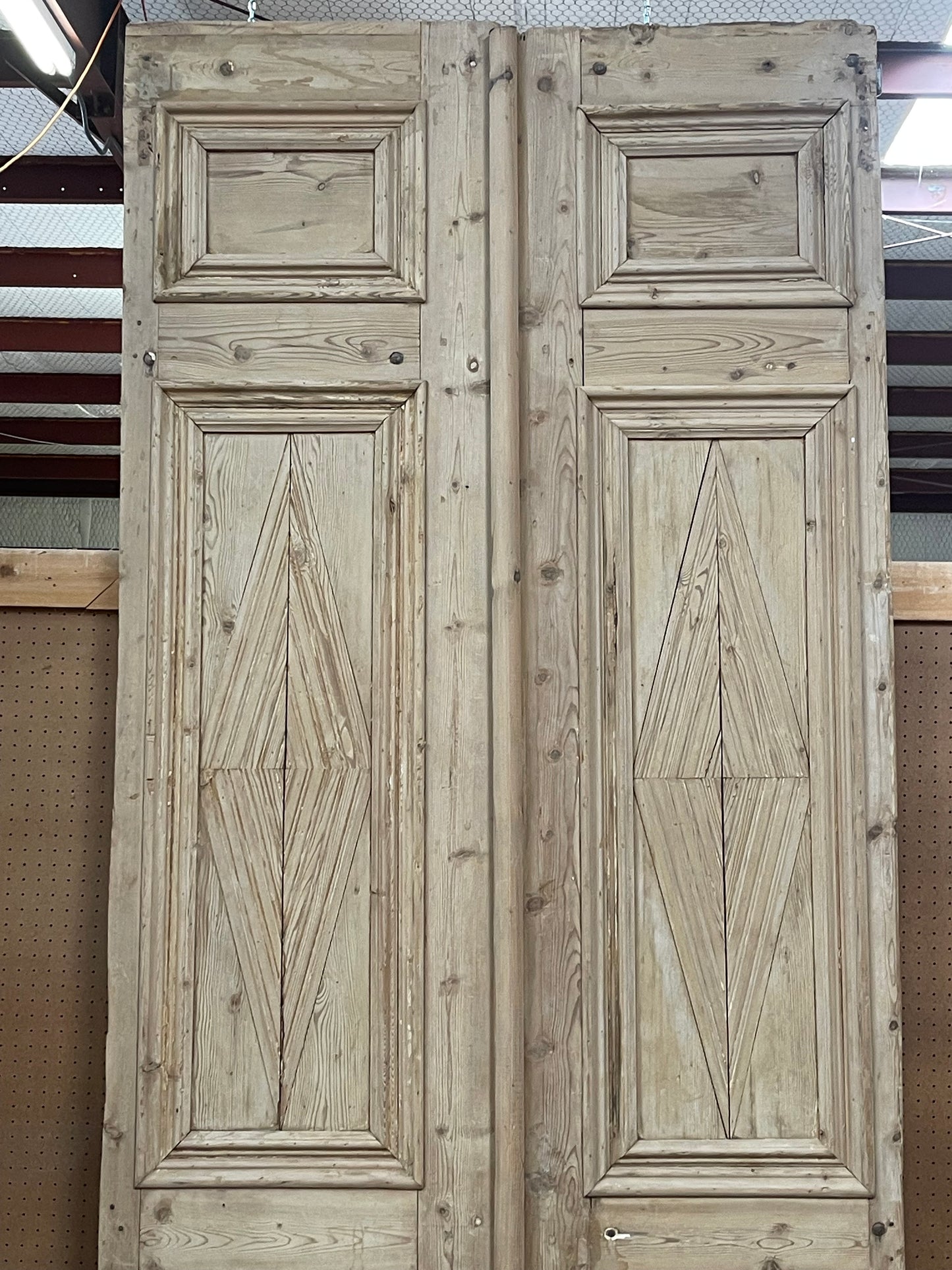 Antique  French Panel Door with Carving  (132.75x51.25)  E997