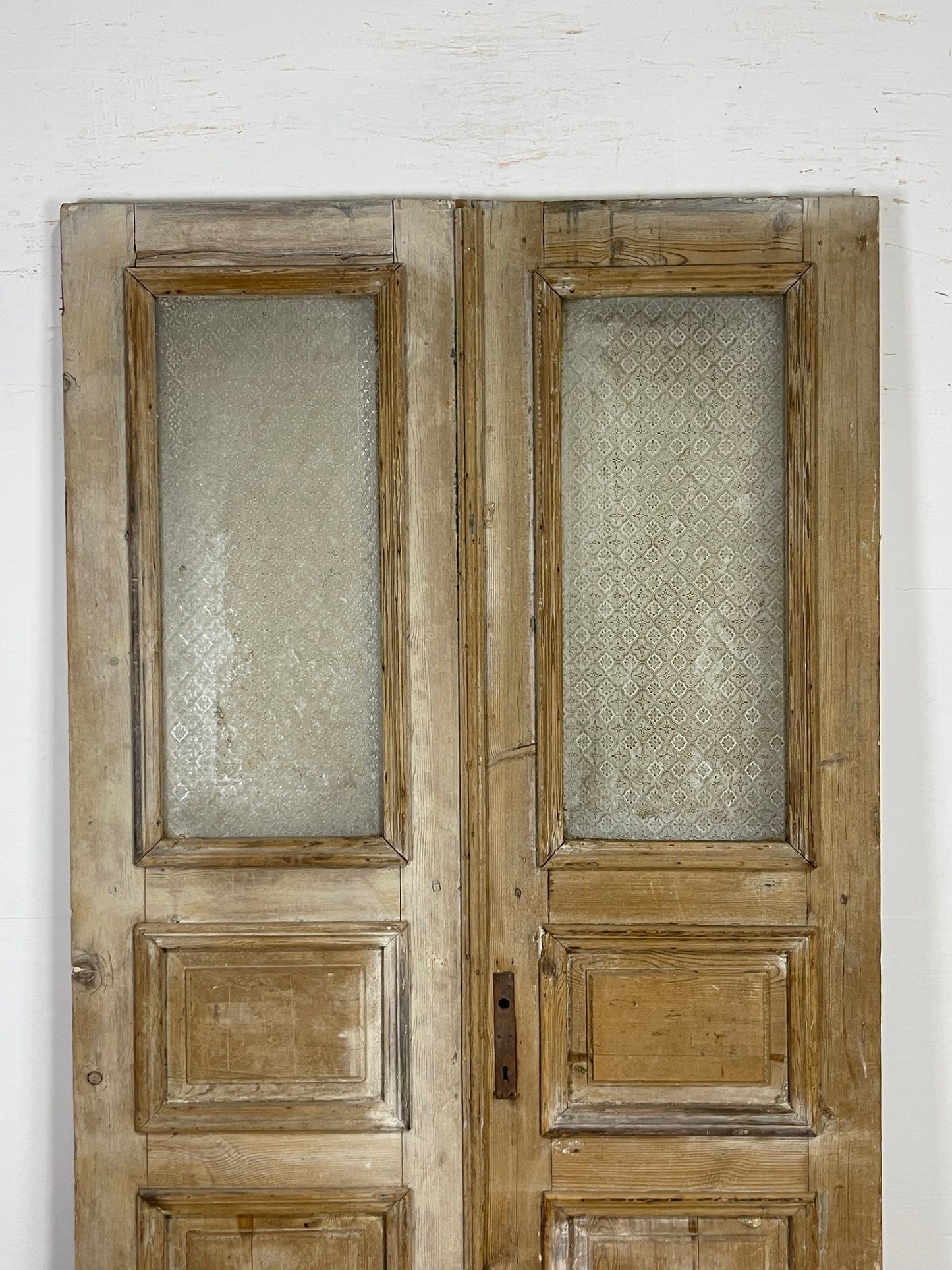 Antique French panel doors with Glass (88.5 x 44.25) O96