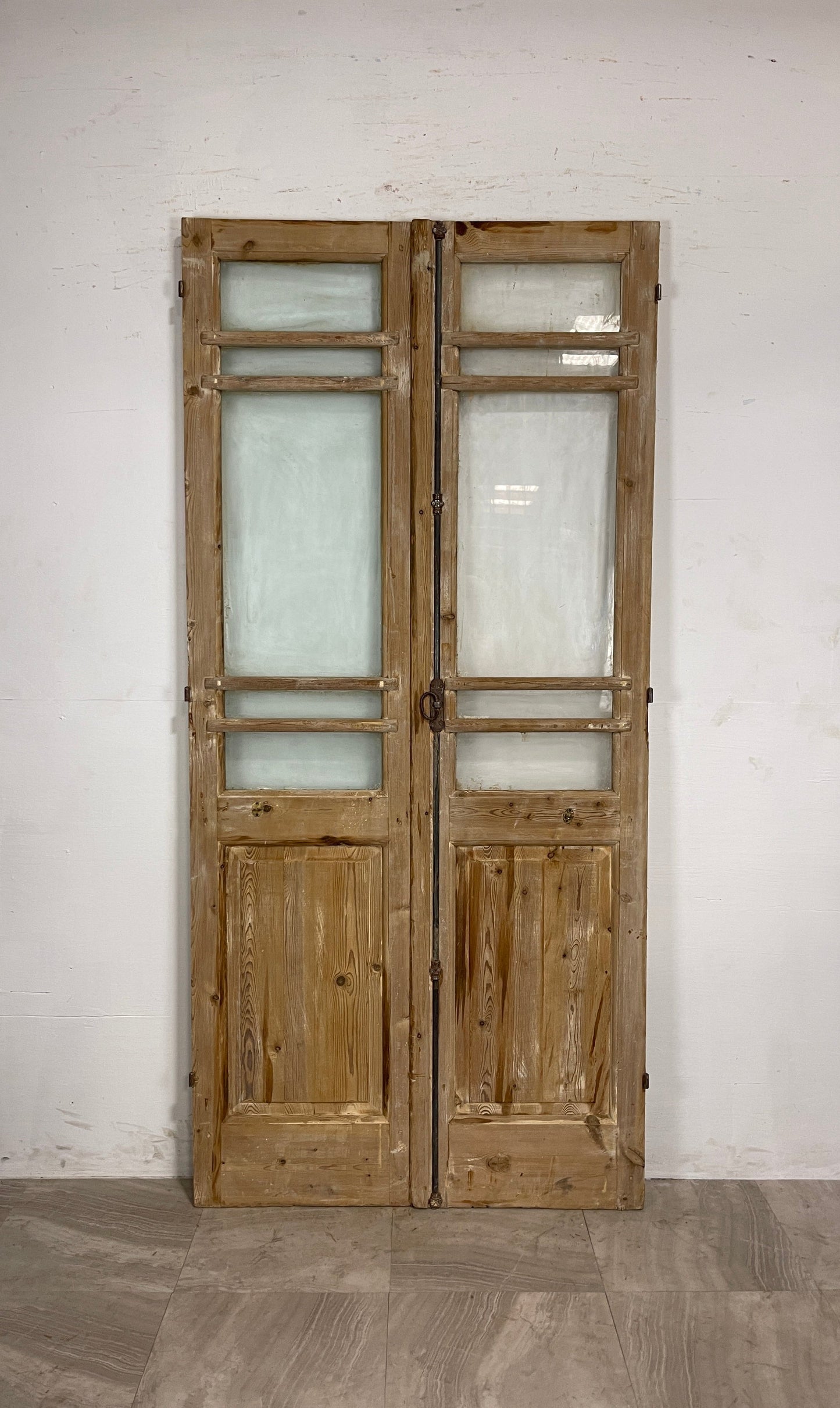 Antique French Panel Doors with Glass   (91.5 x 42.75)   N045