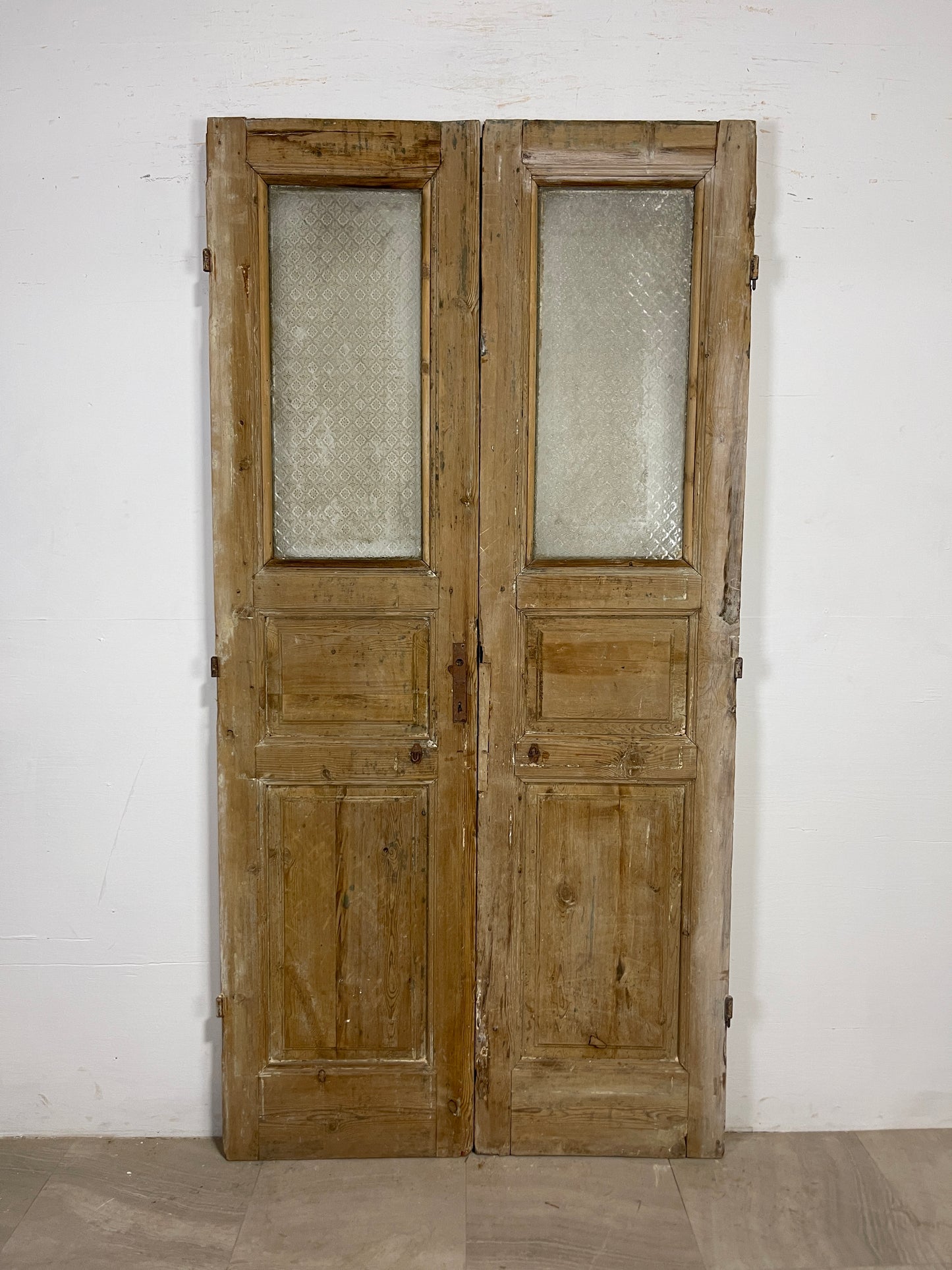 Antique French panel doors with Glass (88.5 x 44.25) O96