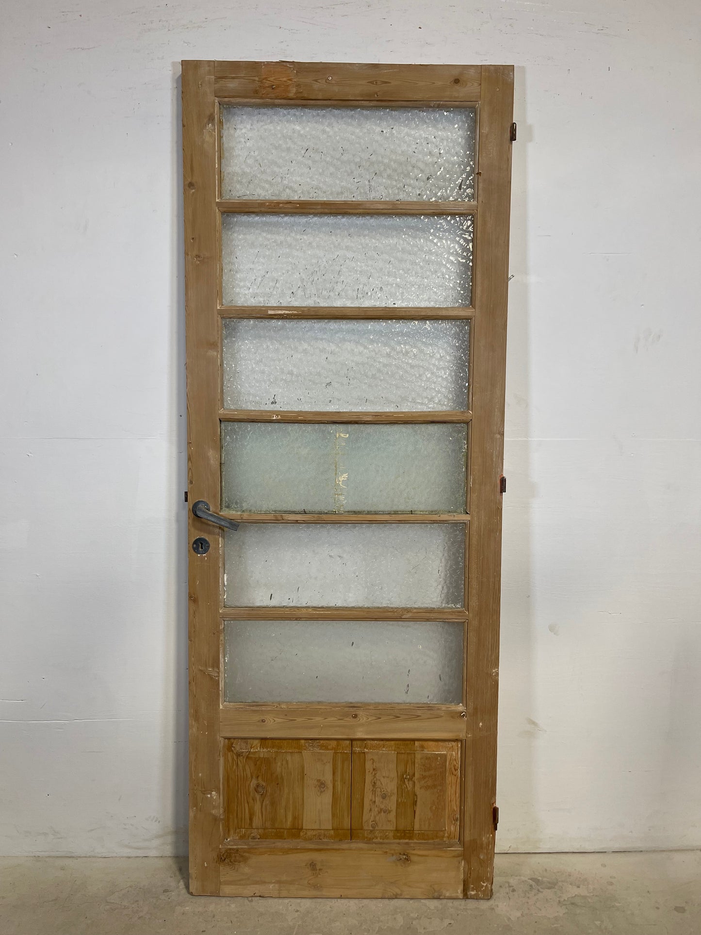 Antique French Panel Door with Glass  (84.5x32) L359