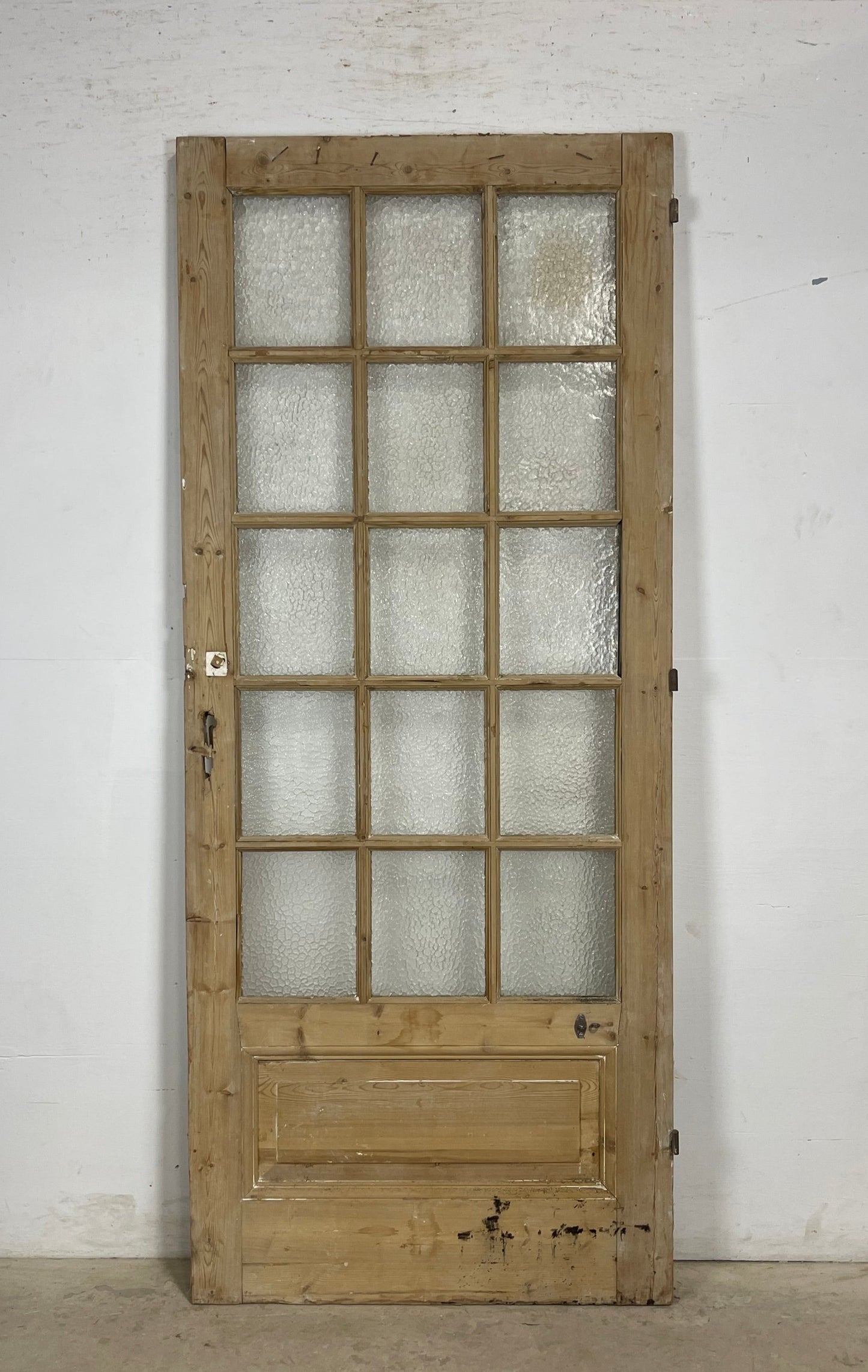 Antique French Panel Door with Glass  (86.5x32.25) M213