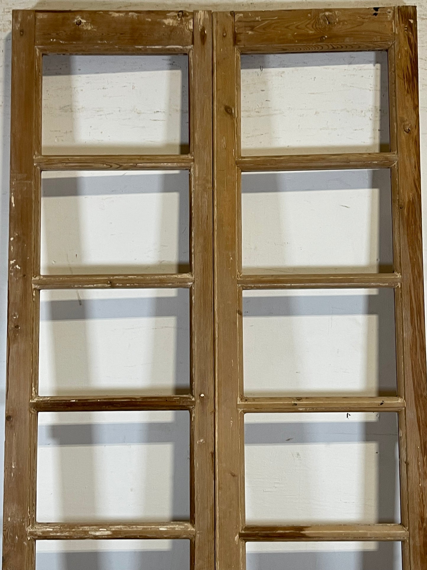 Antique French panel doors with glass (89.5x39) L149