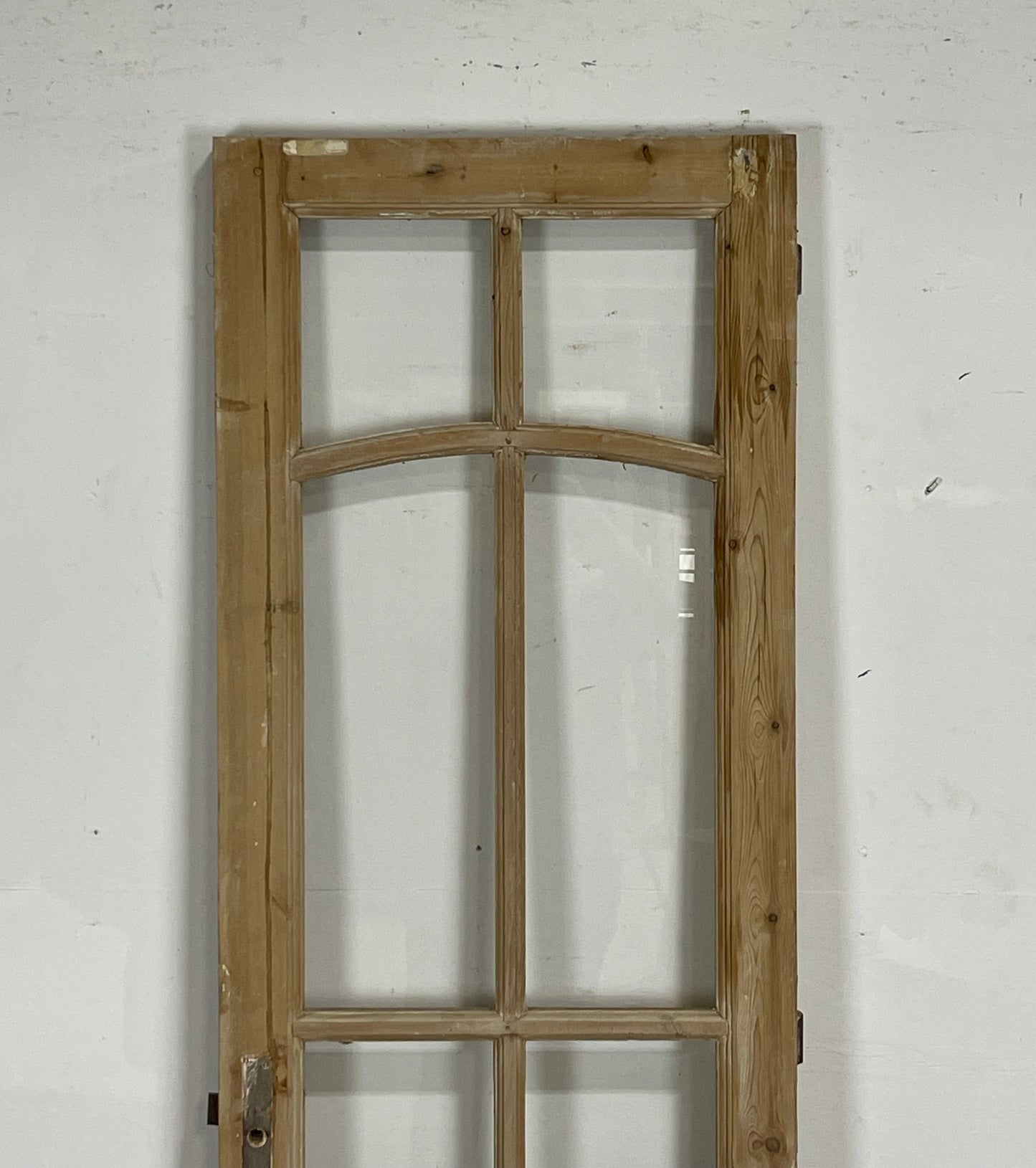 Antique French Panel Door with Glass  (79.25 x 23.5) M242