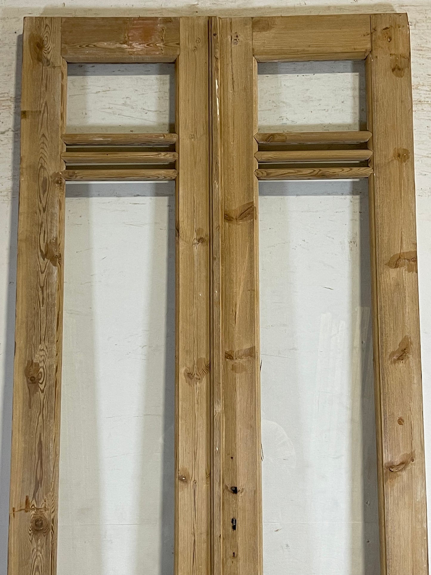 Antique French panel doors with glass (97x37.75) L155