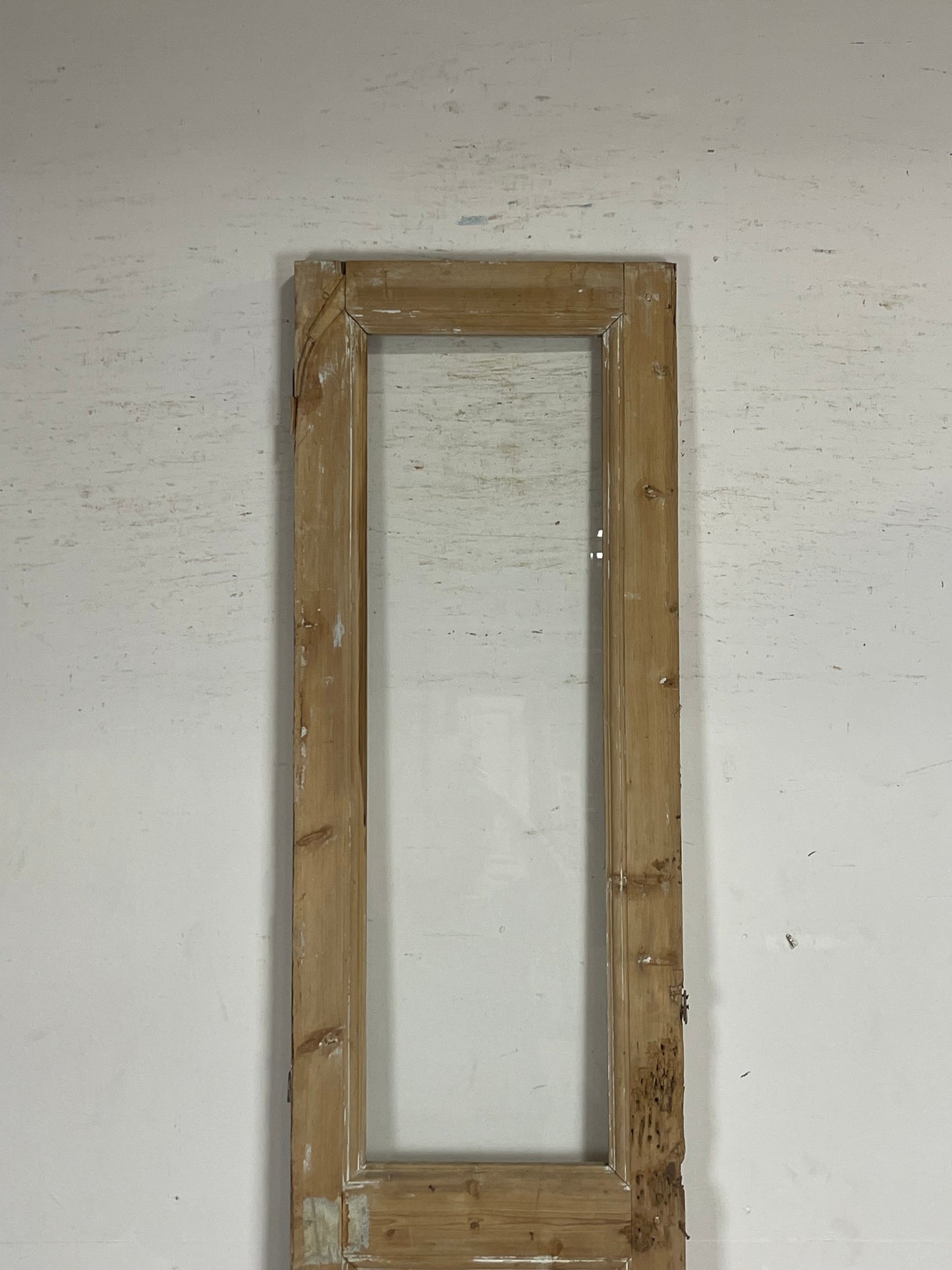 Antique French Panel Door with Glass  (103 x 21.25) M269