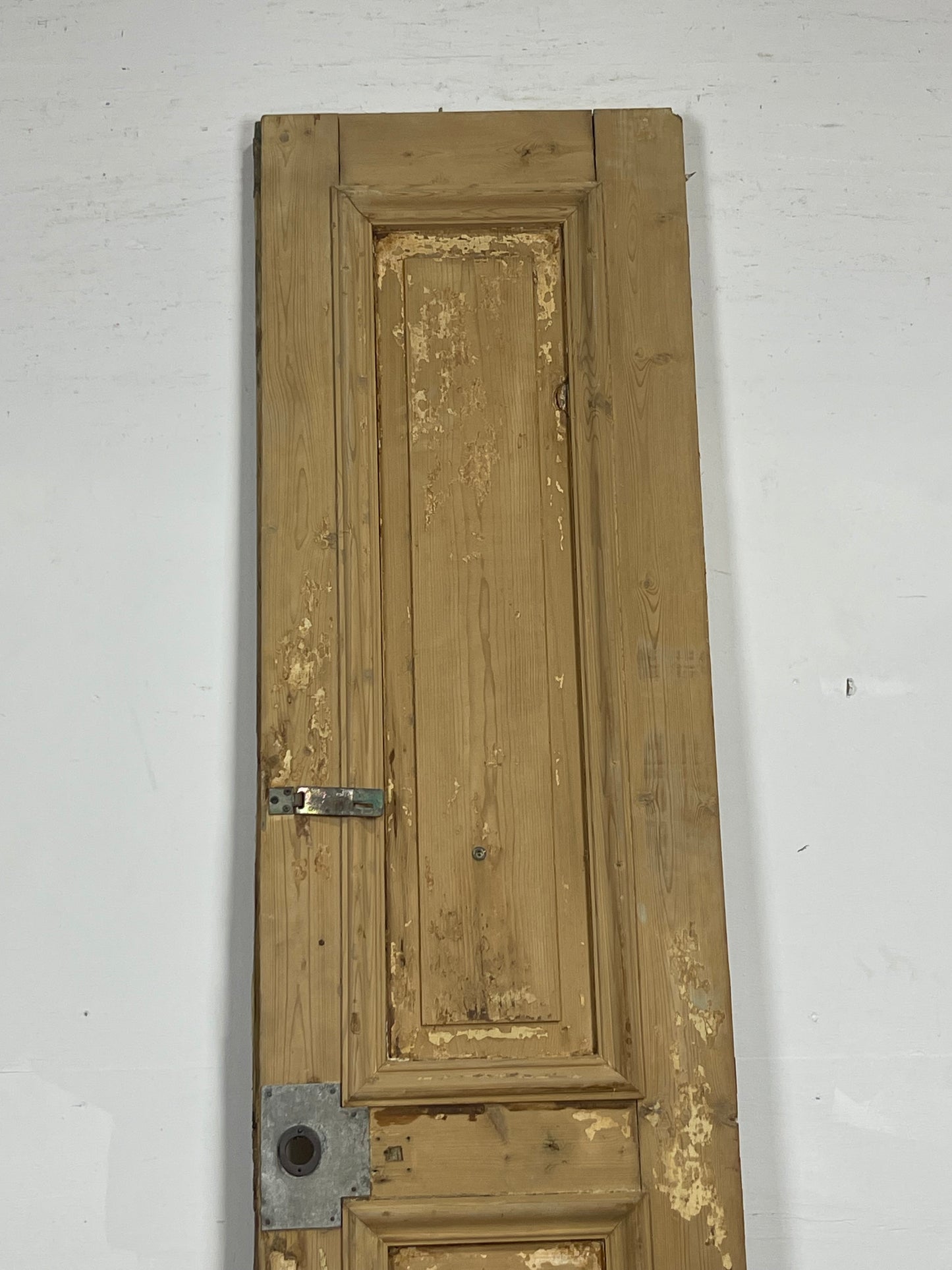 Antique French panel door (92.25x20.25) L382