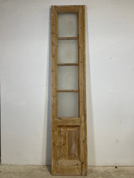 Antique French Panel Door with Glass  (95x19.75) L349