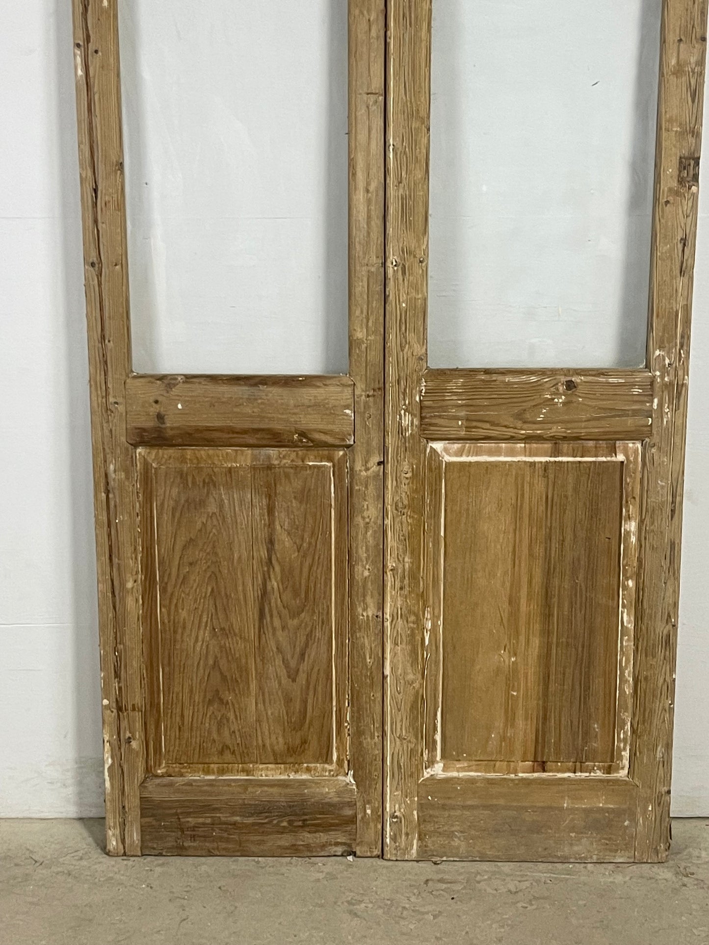 Antique  French Panel Doors with glass (90.5x42.75)   M107