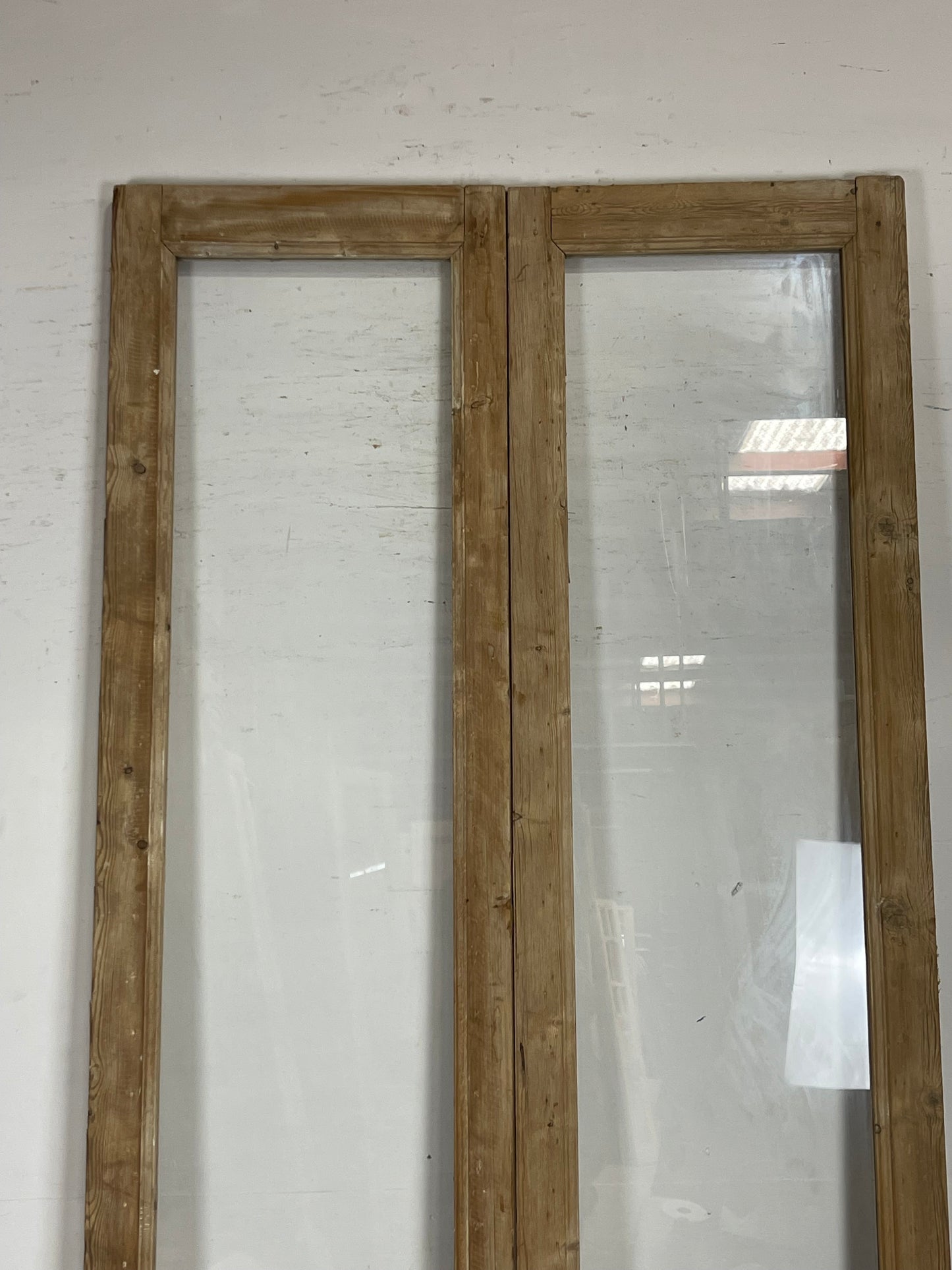 Antique  French Panel Doors with glass (107x47.5)   M087