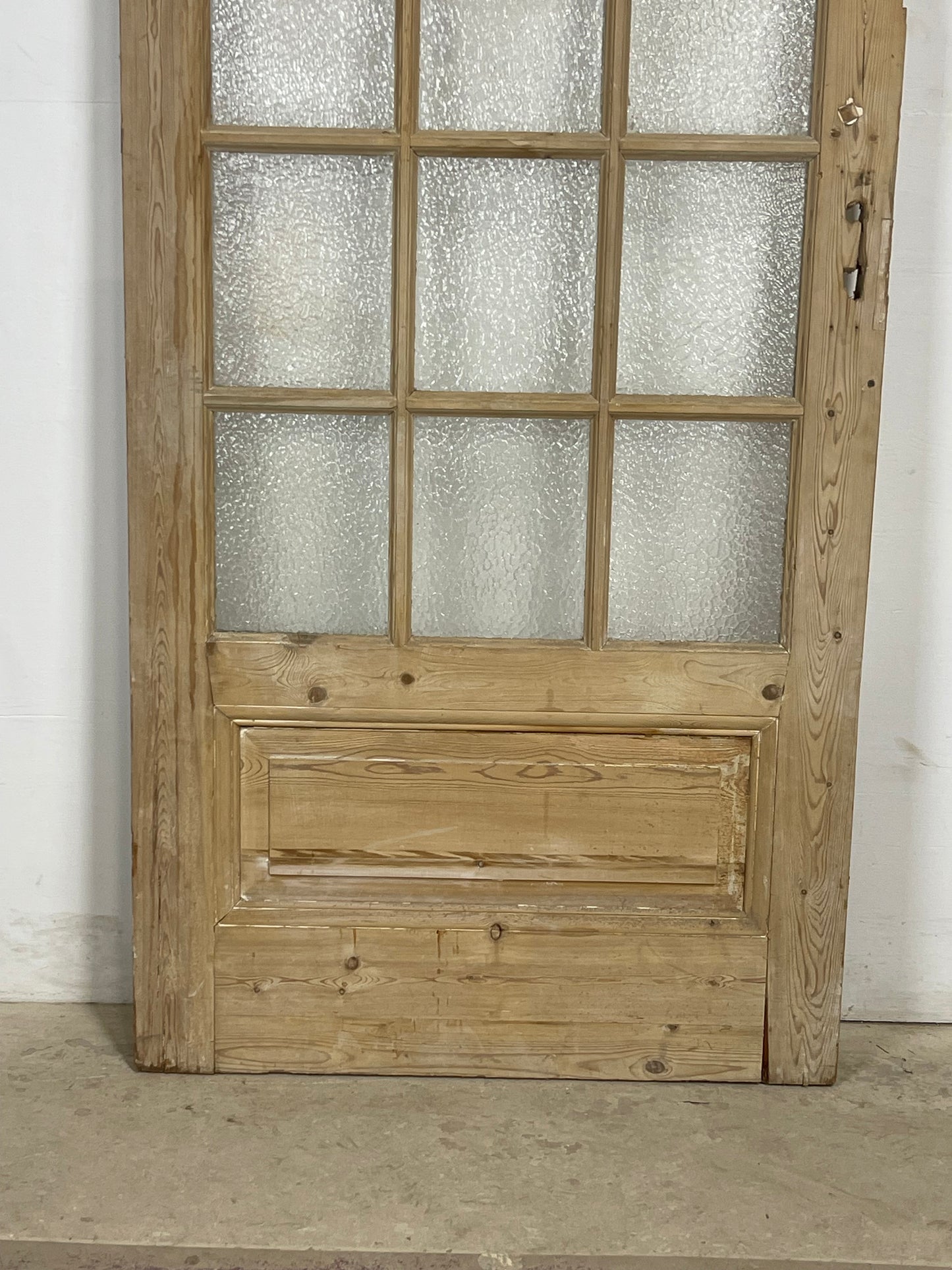 Antique French Panel Door with Glass  (86.5x32.25) M213