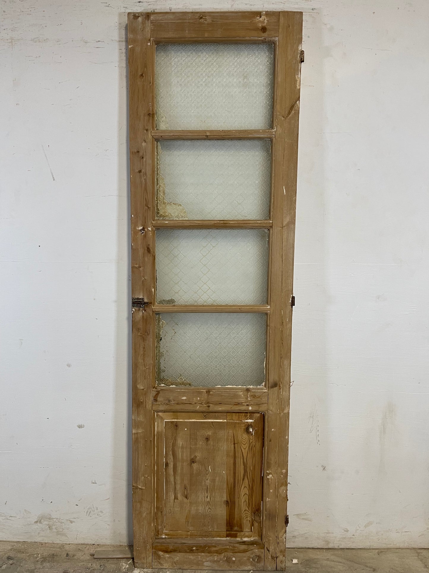 Antique French Panel Door with Glass  (82.75x24) L123