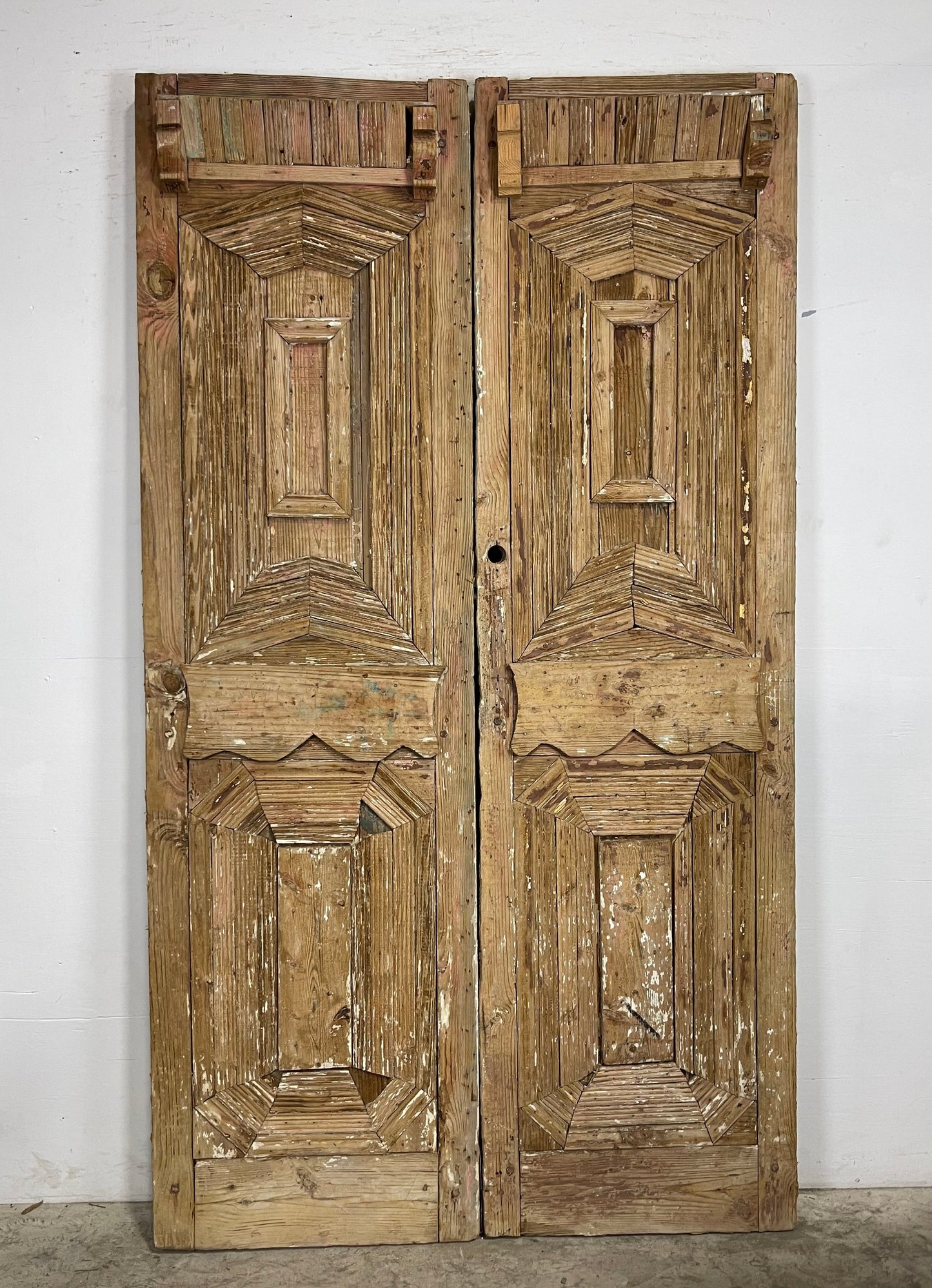 Antique  French Panel Doors with Carving  (94 x 52.75) M041