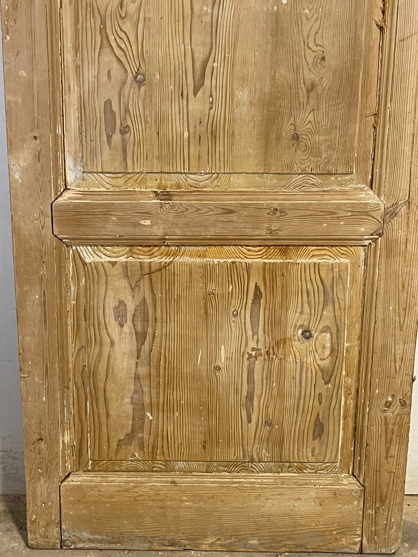 Antique French Panel Door with Glass  (95x32.25) L139s