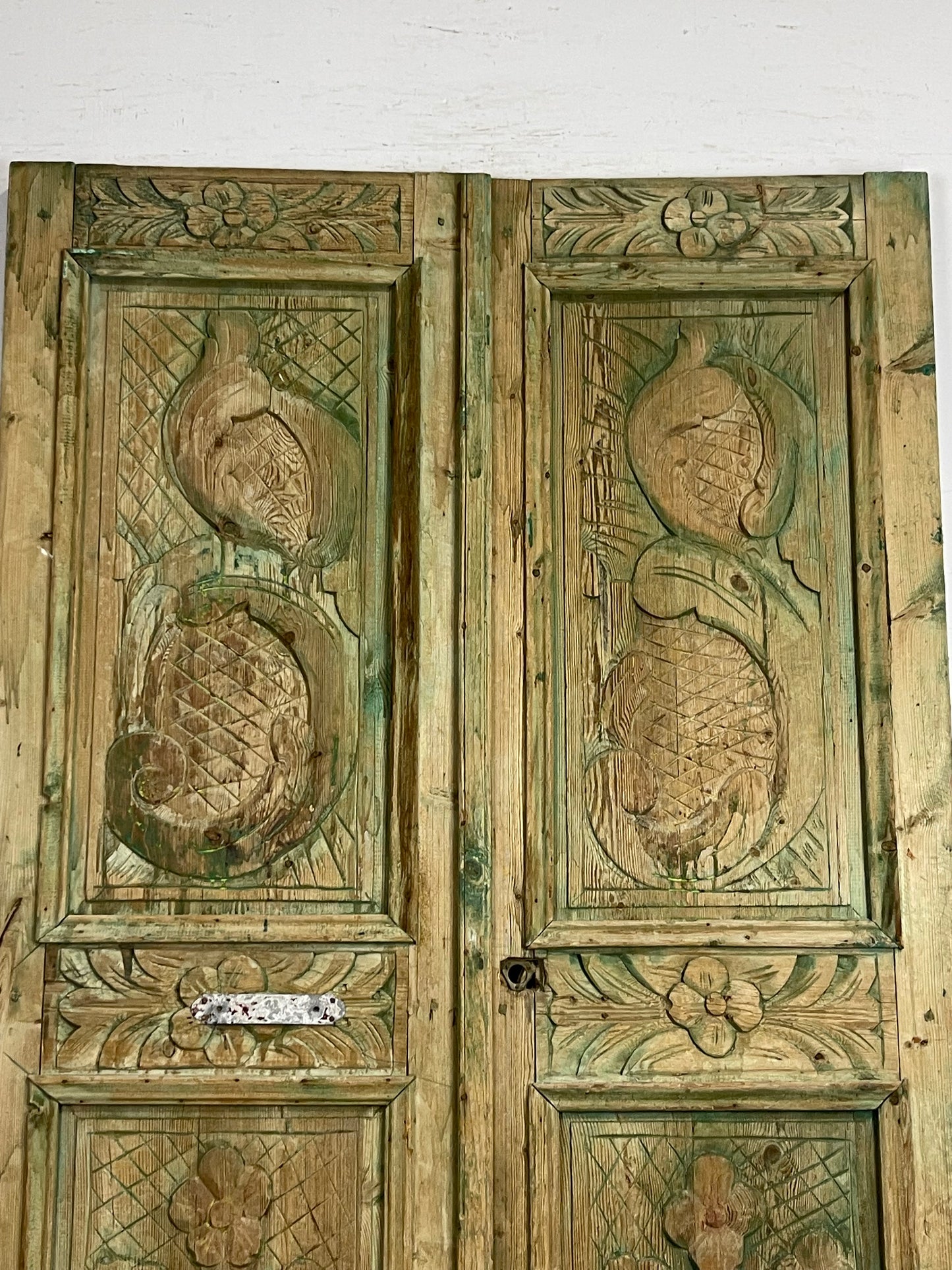 Antique  French Panel Doors with Carving  (94 x 53.25) M035