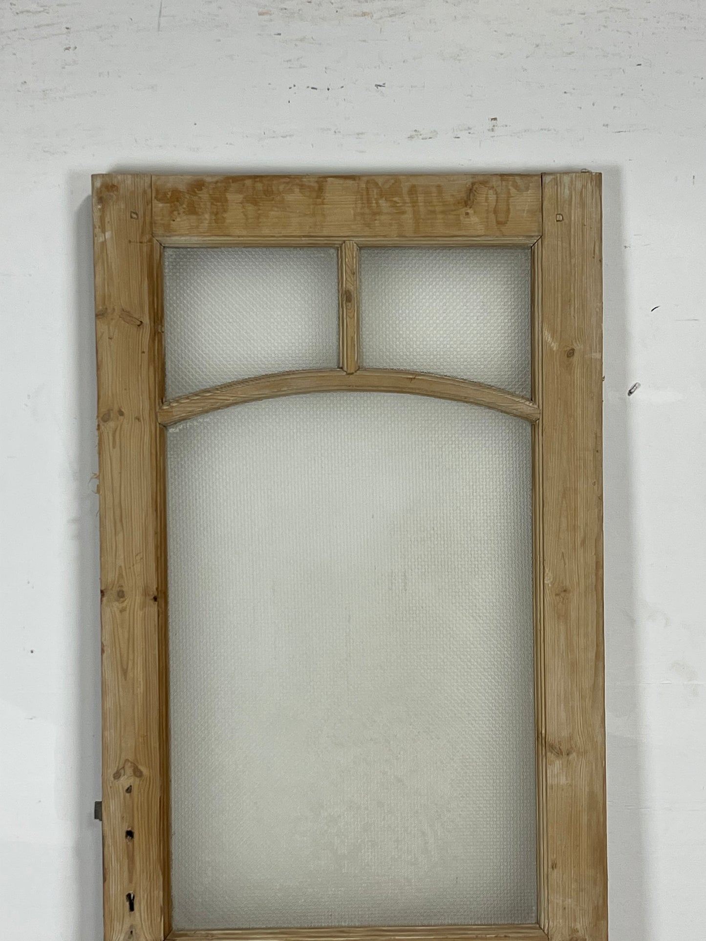 Antique French Panel Door with Glass  (77.5 x 28) M222