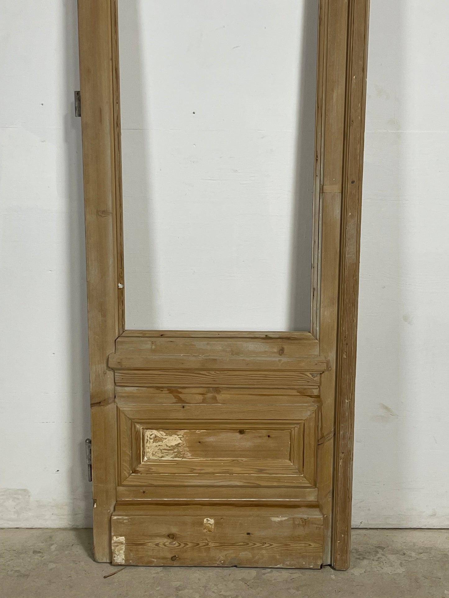 Antique  French Panel Door with glass (95.25 x 28.25)   M098