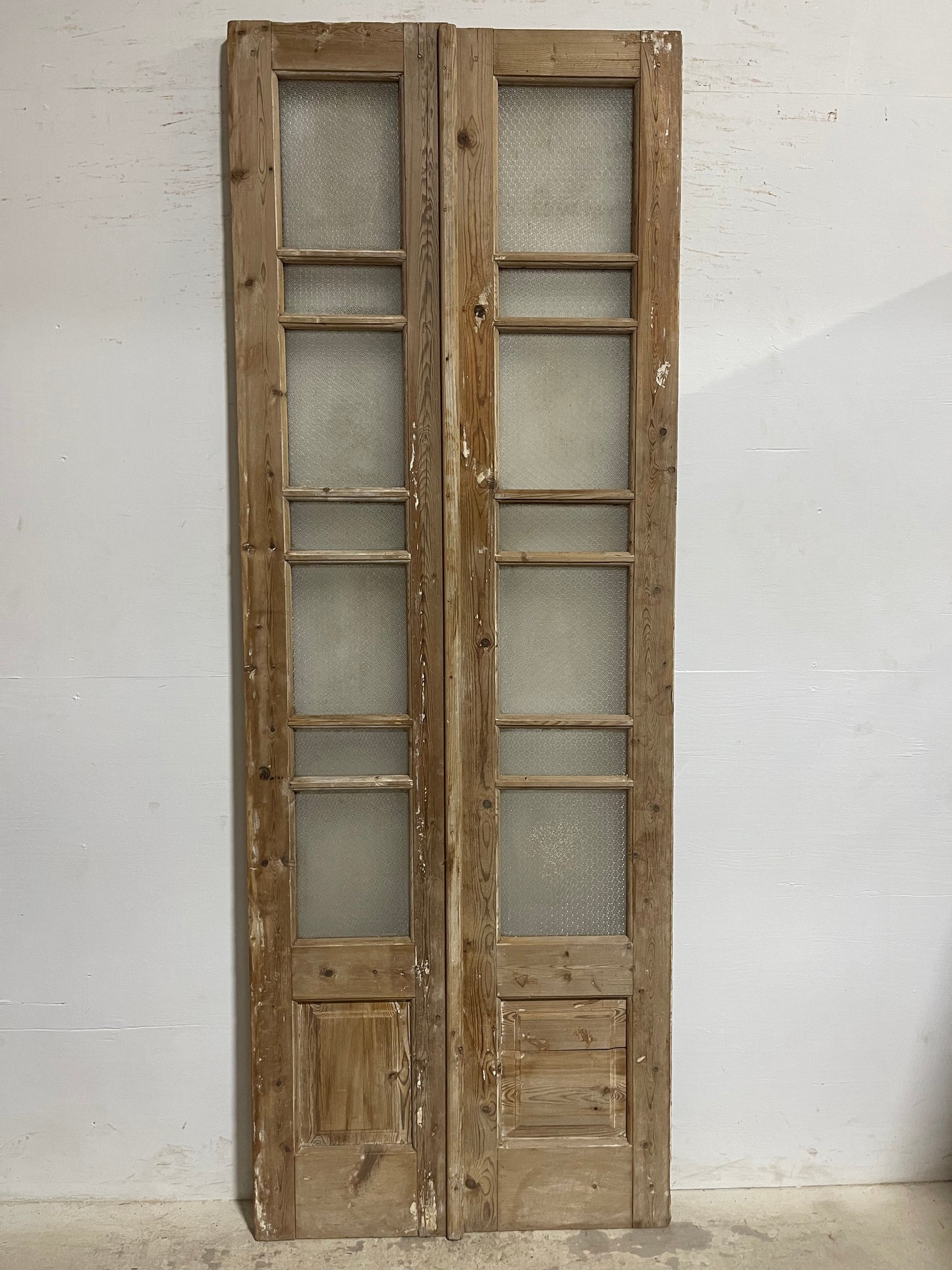 Antique French Panel Doors withg Glass (99.75x36) J329