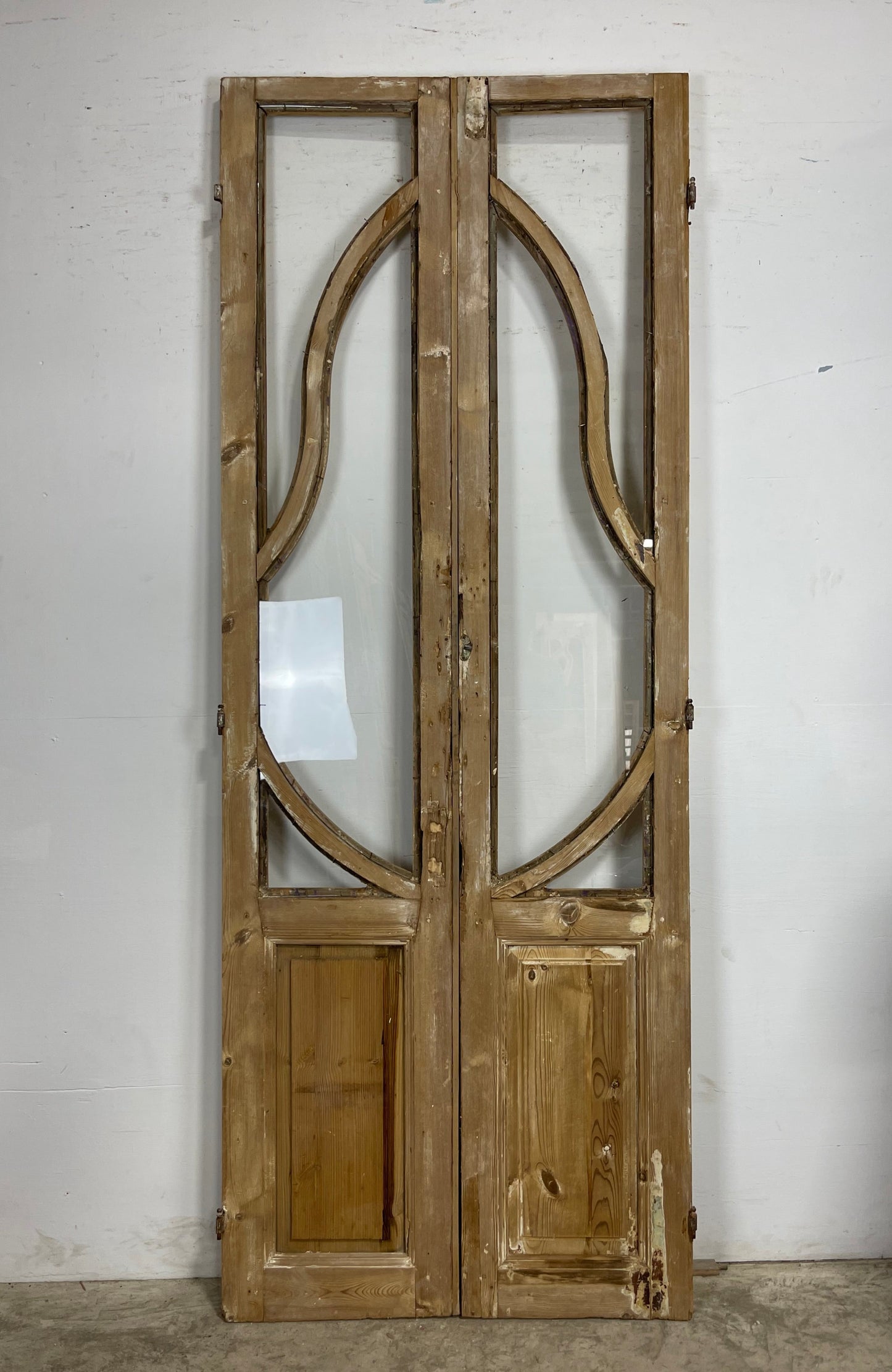 Antique  French Panel Doors with Carving  (98 x 37) M050