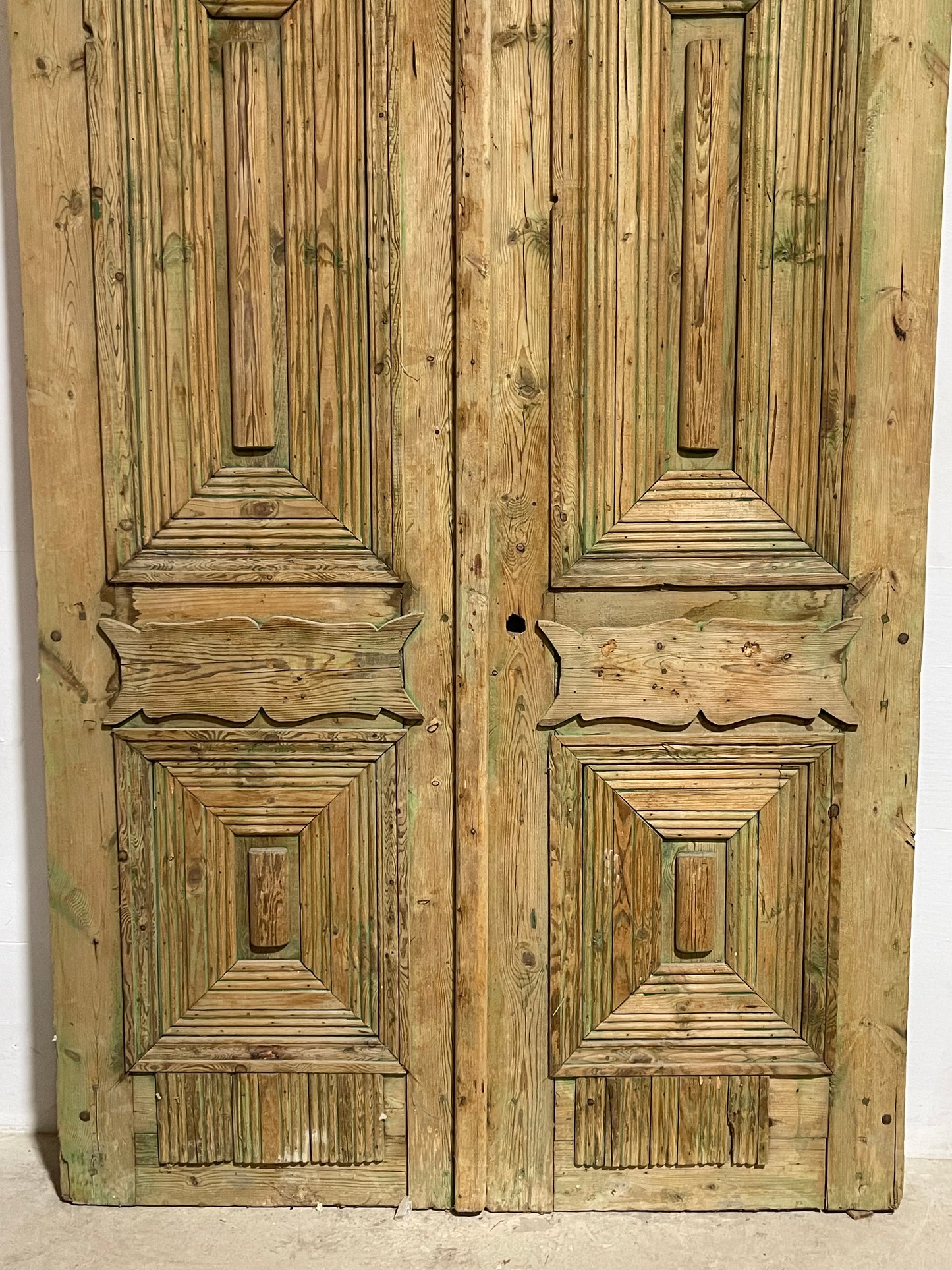 Antique  French Panel Door with Carving  (101x63) K001