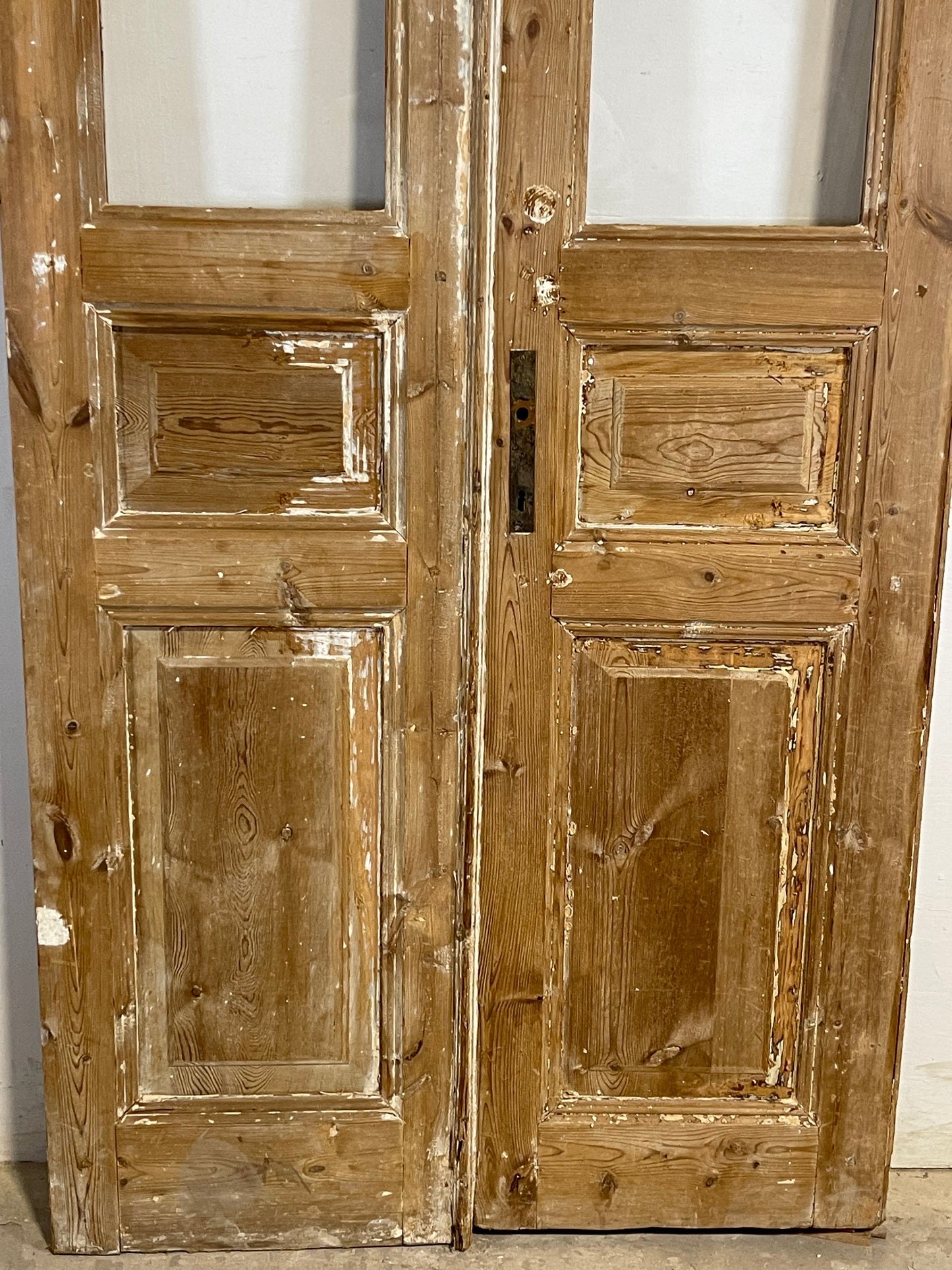 Copy of Antique French panel doors with glass (97x37.75) L154