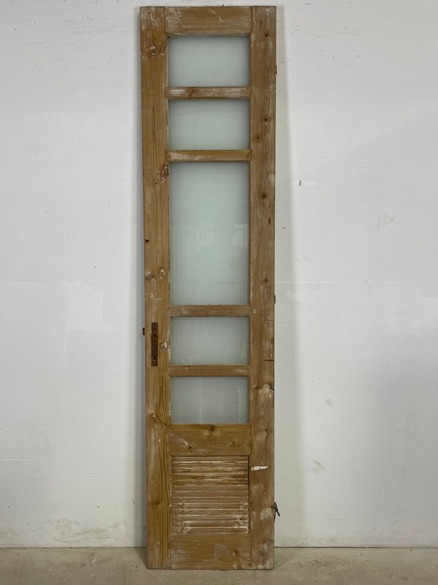 Antique French Panel Door with Glass  (91.75x21.5) L391