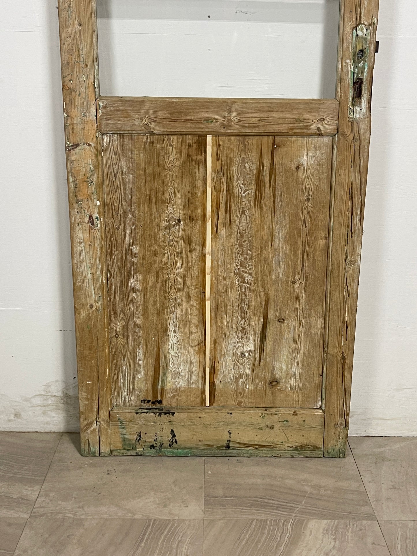 Antique French Panel Door with Glass  (85.5 x 32.25) N203