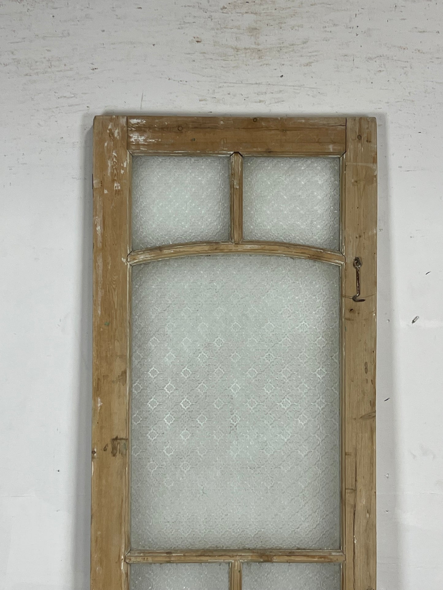 Antique French Panel Door with Glass  (84.5x26.75) M216