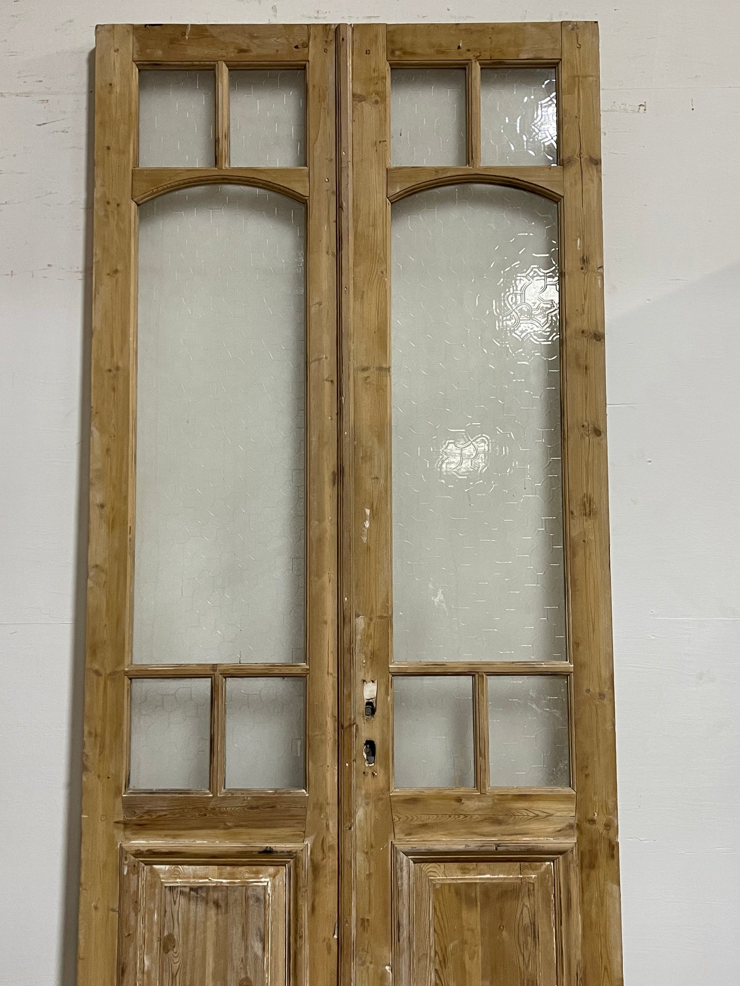 Antique French Panel Doors with Glass (101x44) J308