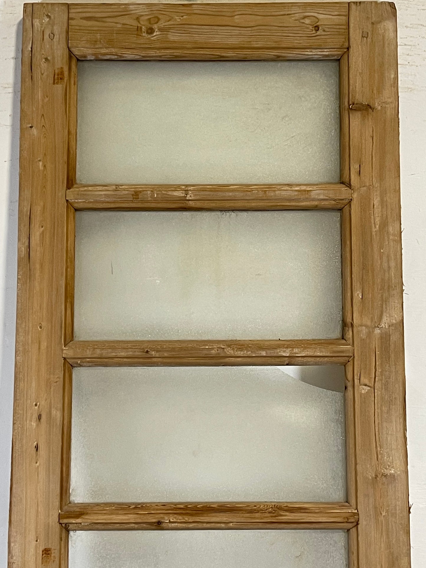 Copy of Antique French Panel Door with Glass  (86.25x28) L133