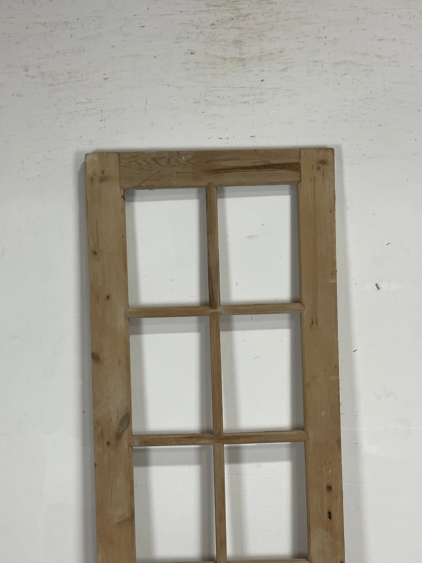 Antique French Panel Door with Glass  (80.5x28) M263