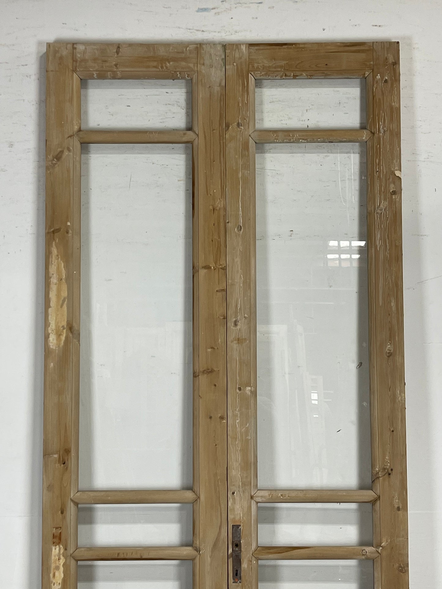 Antique  French Panel Doors with glass (101.5x40)   M104