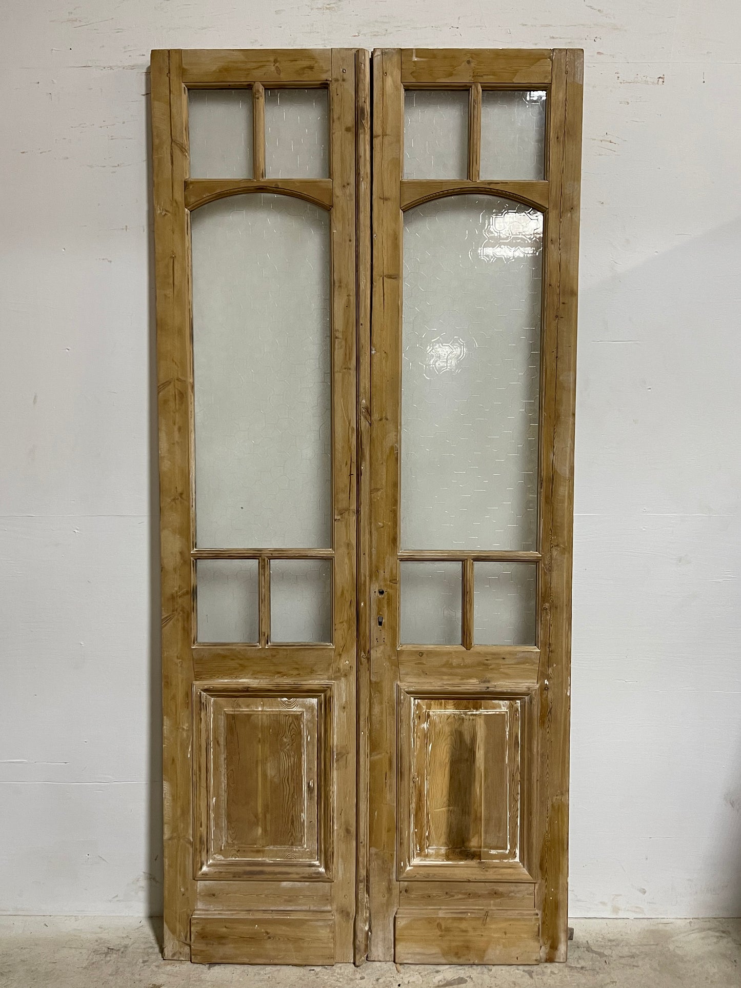 Antique French Panel Doors with Glass (96.5x44) J320