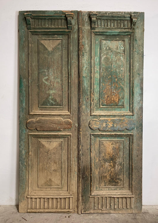 Antique  French Panel Doors with Carving  (95.5 x 59) M034