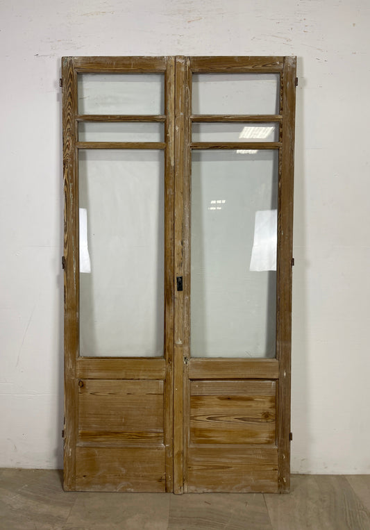 Antique French panel doors with Glass (83.75 x 44.5) O97