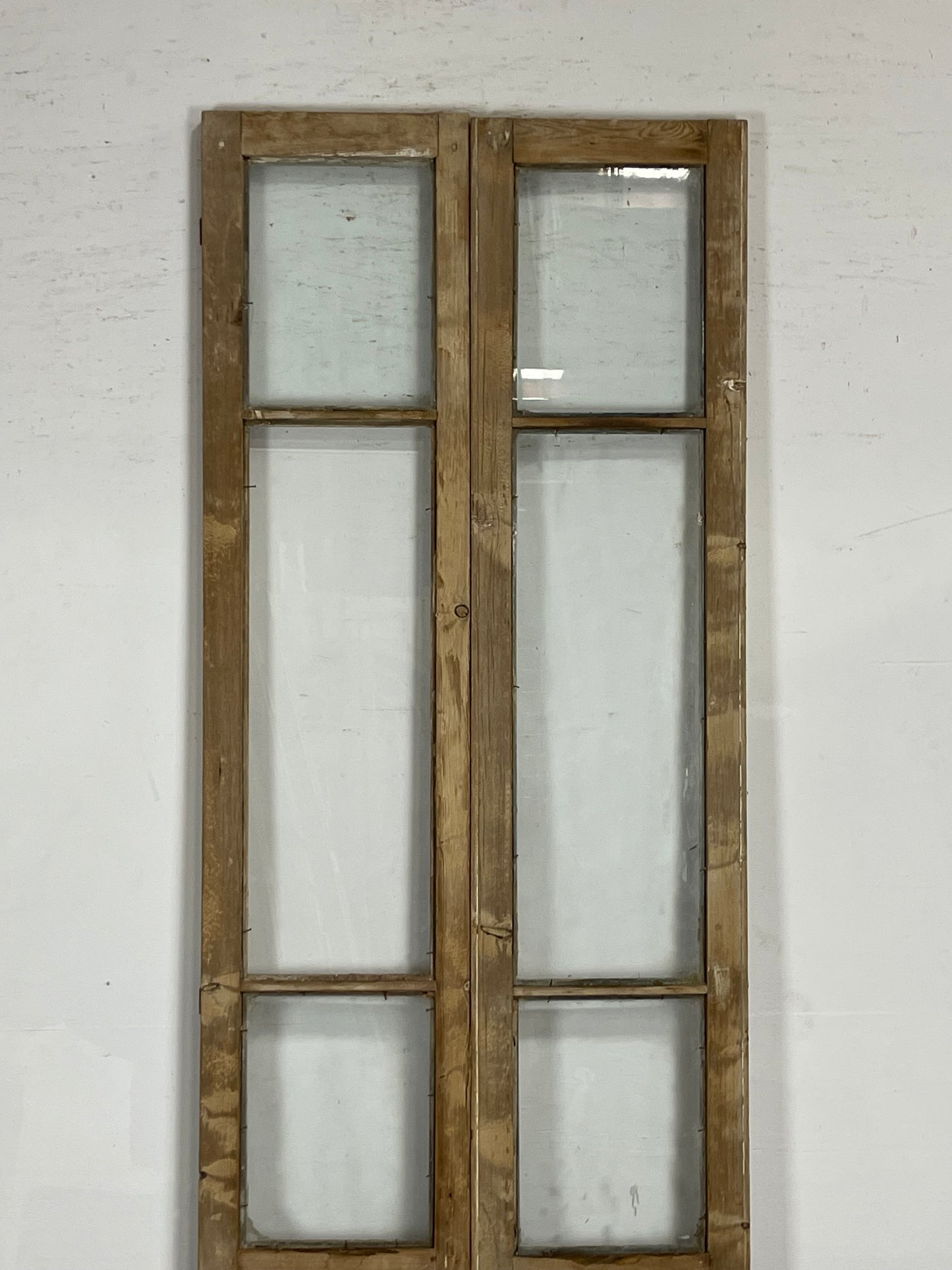 Antique  French Panel Doors with glass (96.5x29.5)   M073