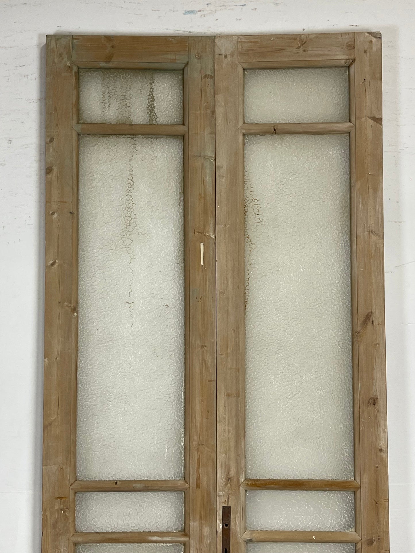 Antique  French Panel Doors with glass (102.25x40.25)   M097