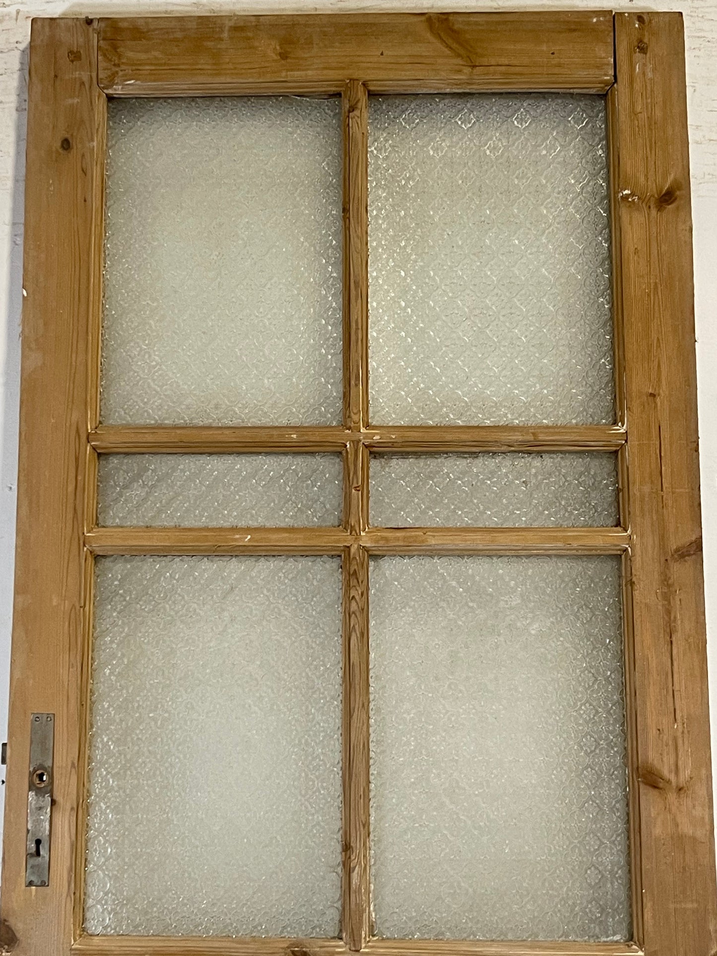 Antique French Panel Door with Glass  (87.5x31.75) L122