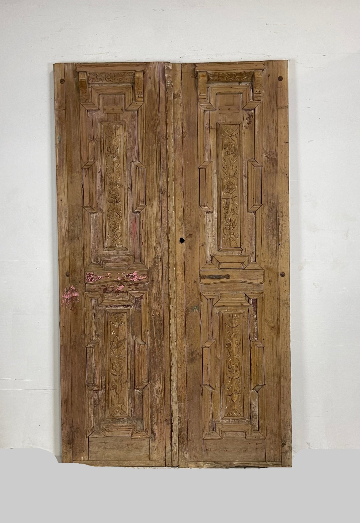 Antique  French Panel Doors with Carving  (93 x 54) N006