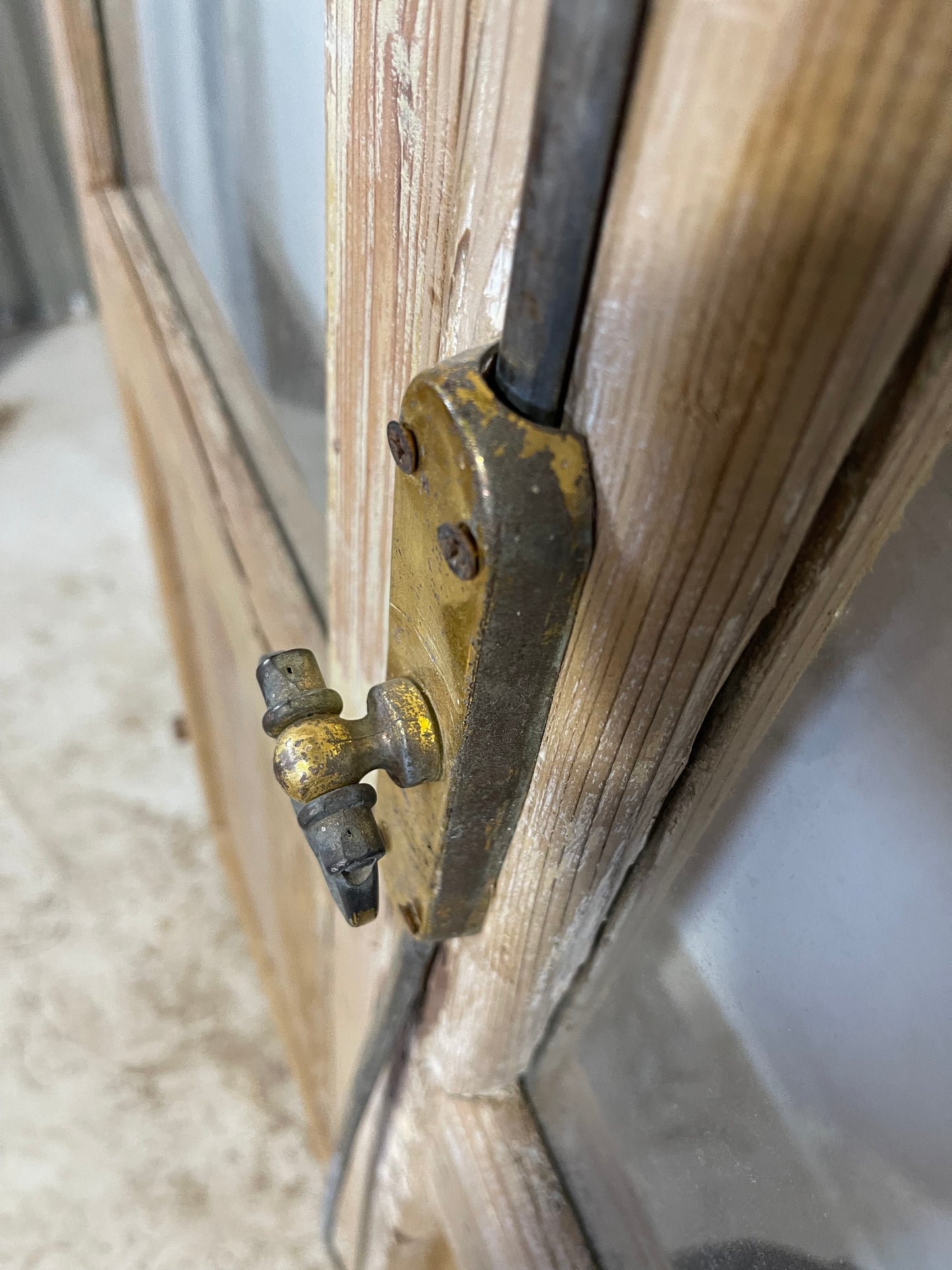 Antique French panel doors with glass (87.25x42.25) L226