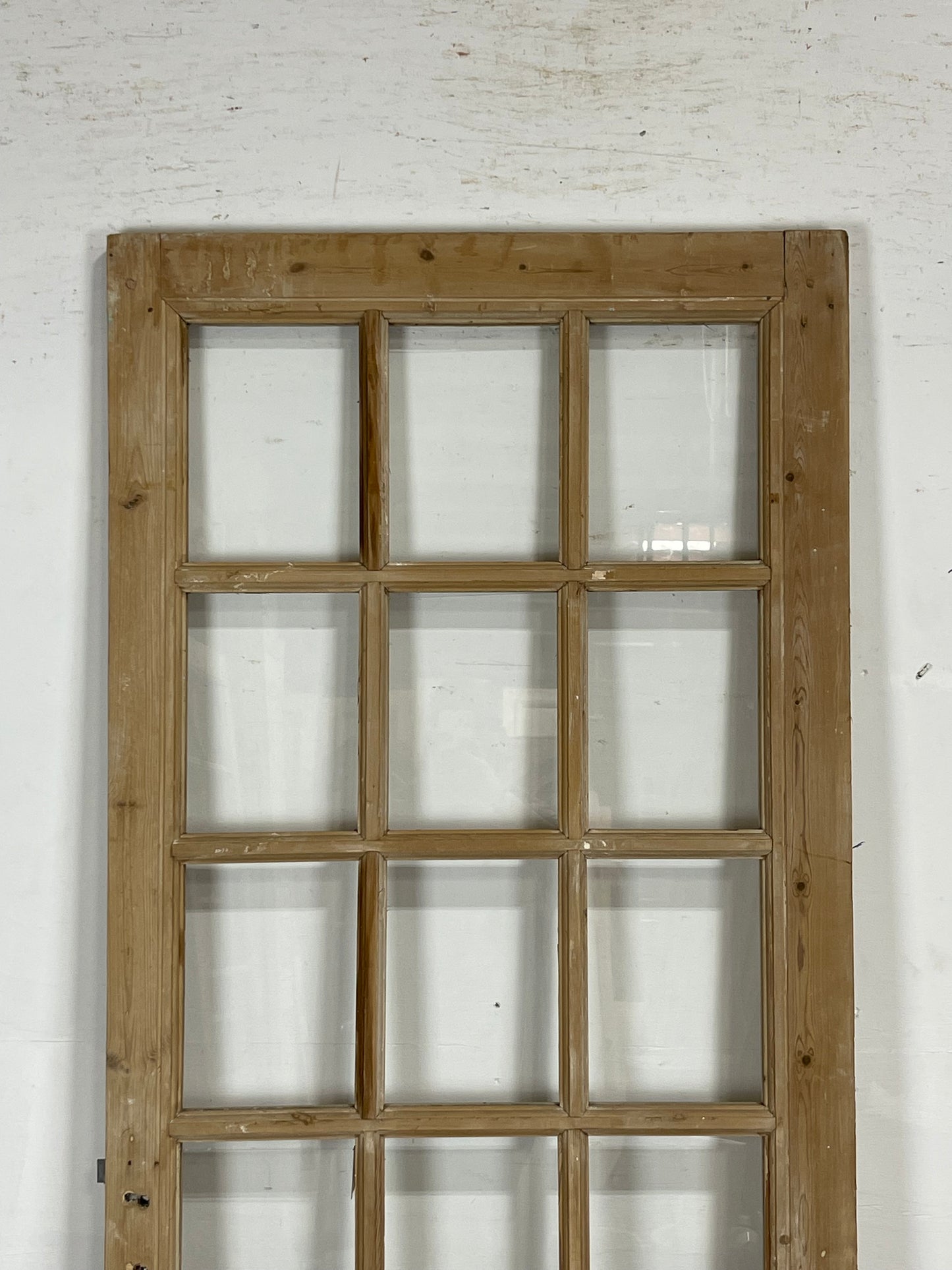 Antique French Panel Door with Glass  (84.25 x 31.75) M224