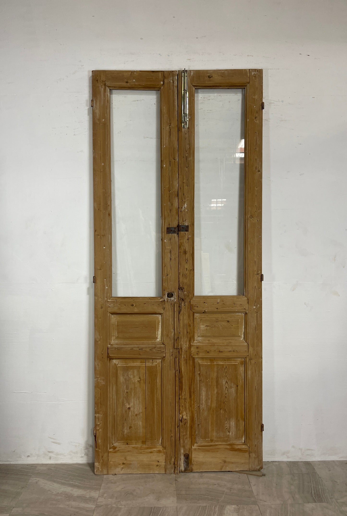 Antique French Panel Doors with Glass   (101.5 x 42.5)   N041