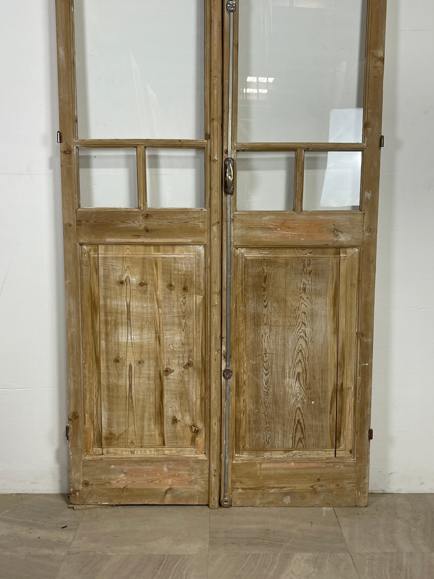 Antique French panel doors with Glass (97.25 x 43.75) O98