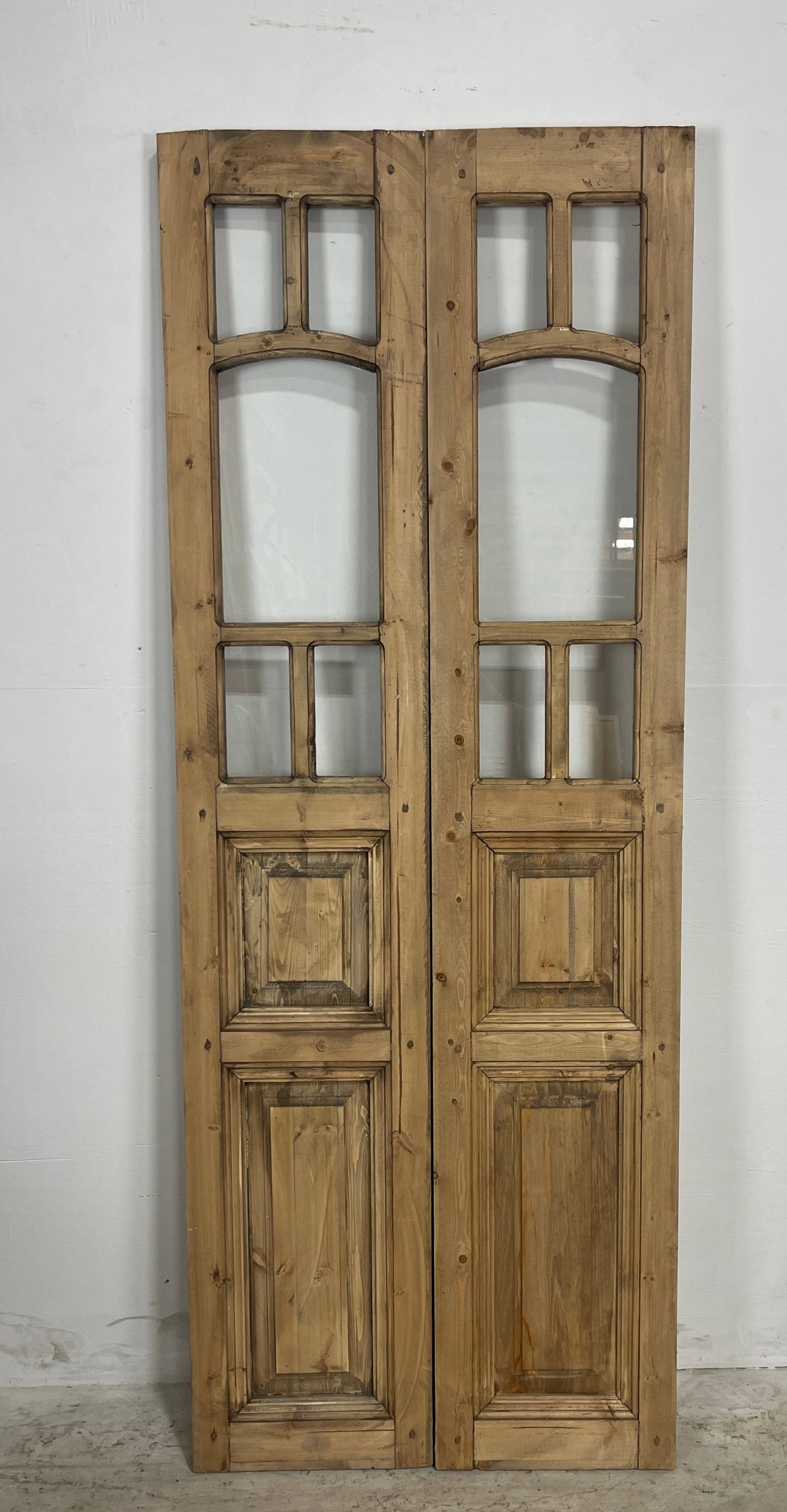 French Panel door with glass  (79.75 x 30) N019