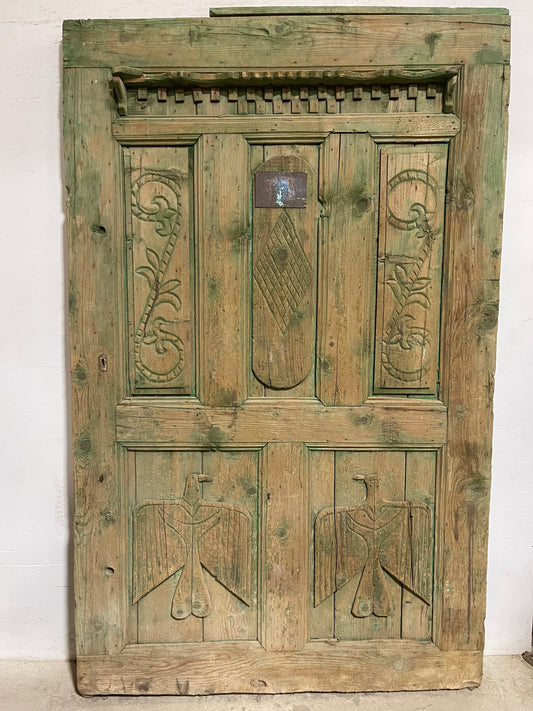 Antique  French Panel Door with Carving  (95.5x59) K002